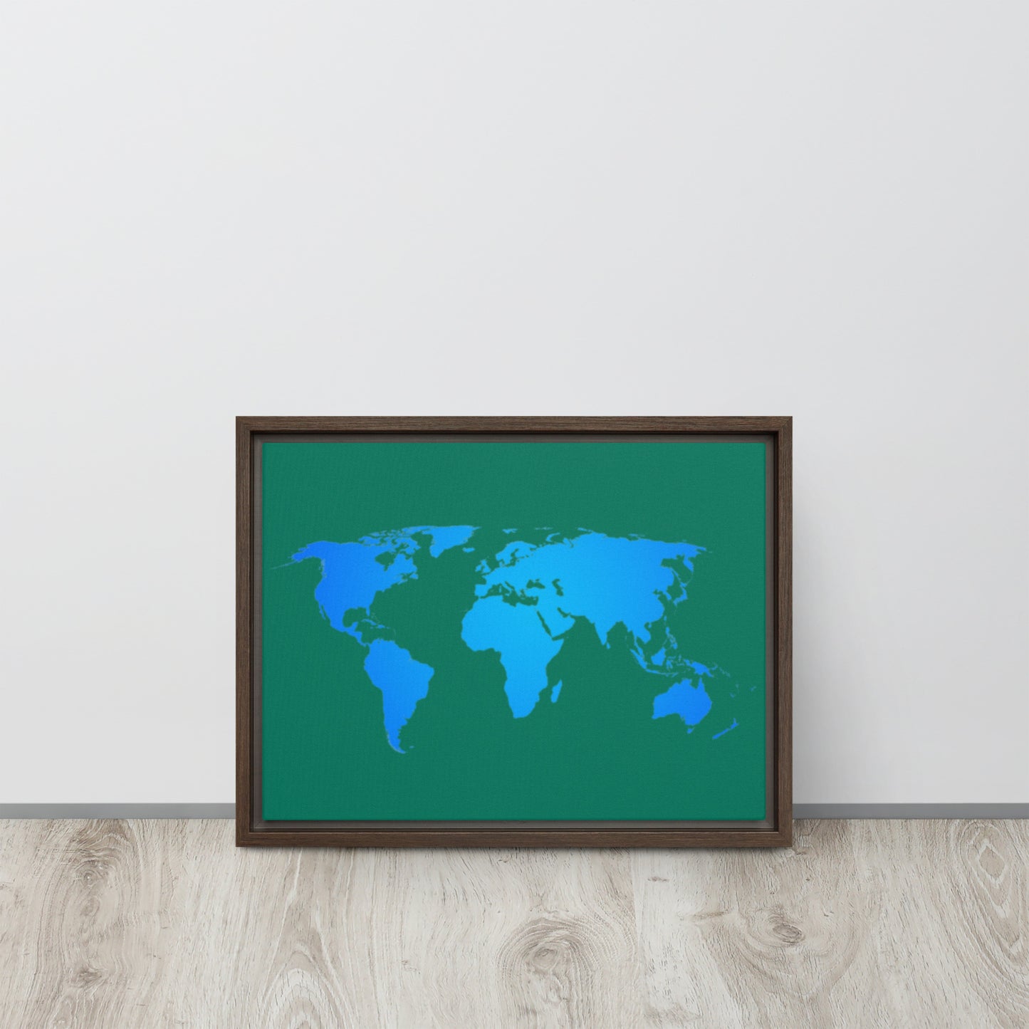 World Map, Framed canvas