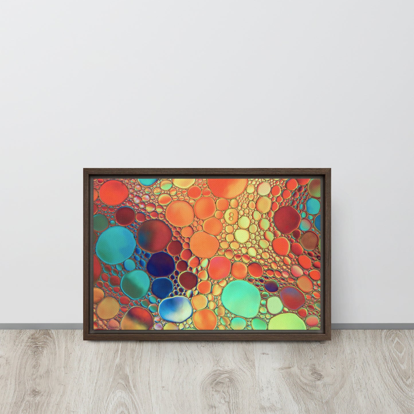 Bubbles 8. Framed canvas