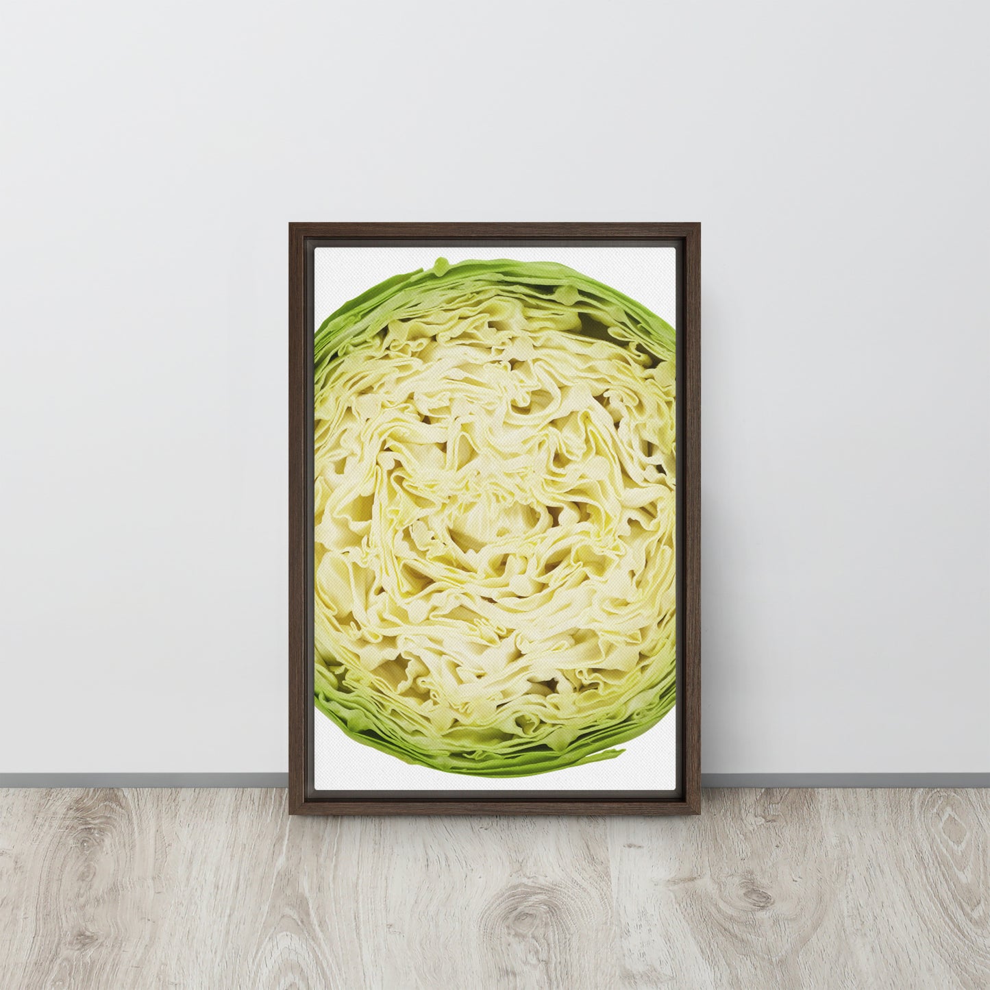 CABBAGE. Framed canvas