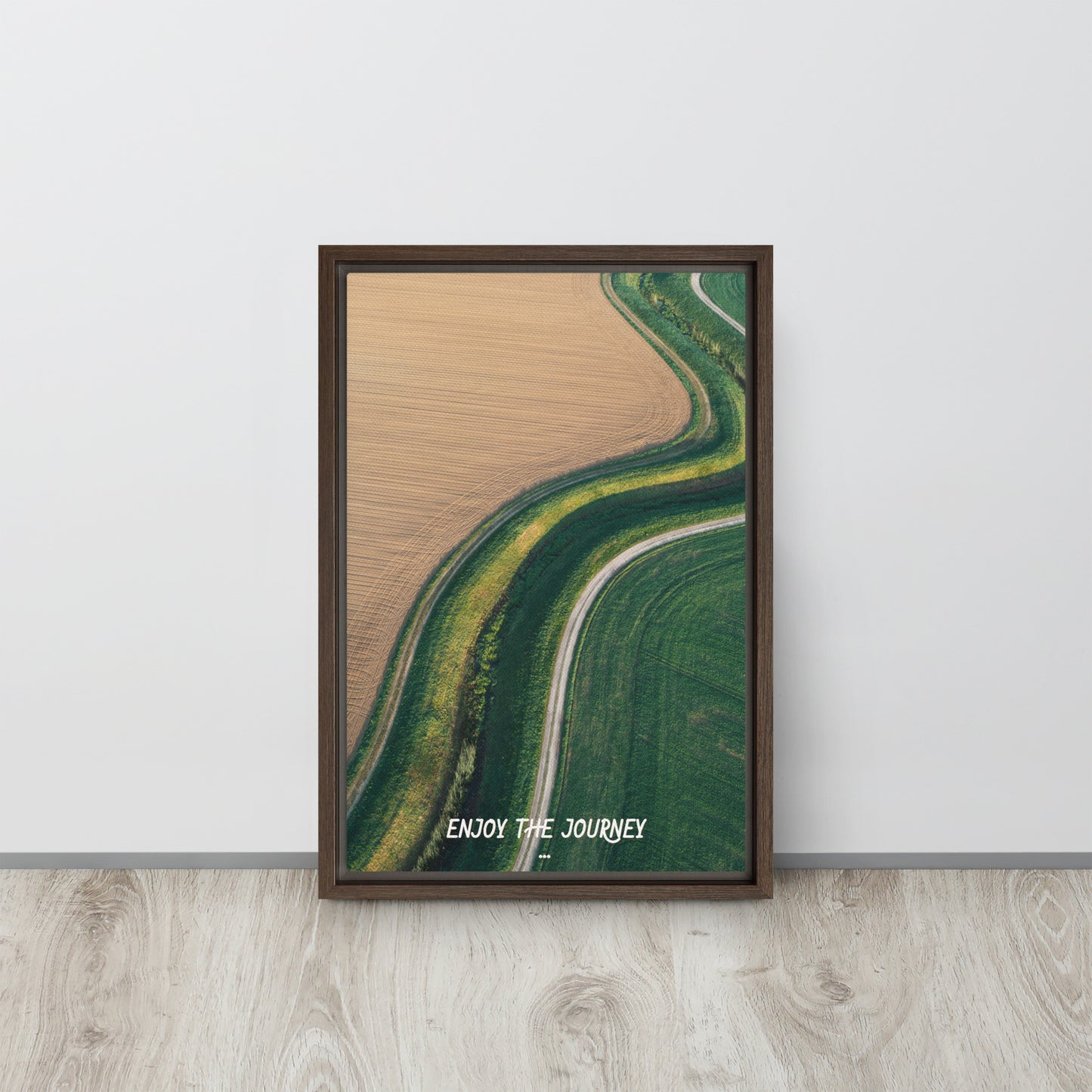 ENJOY THE JOURNEY. Framed canvas