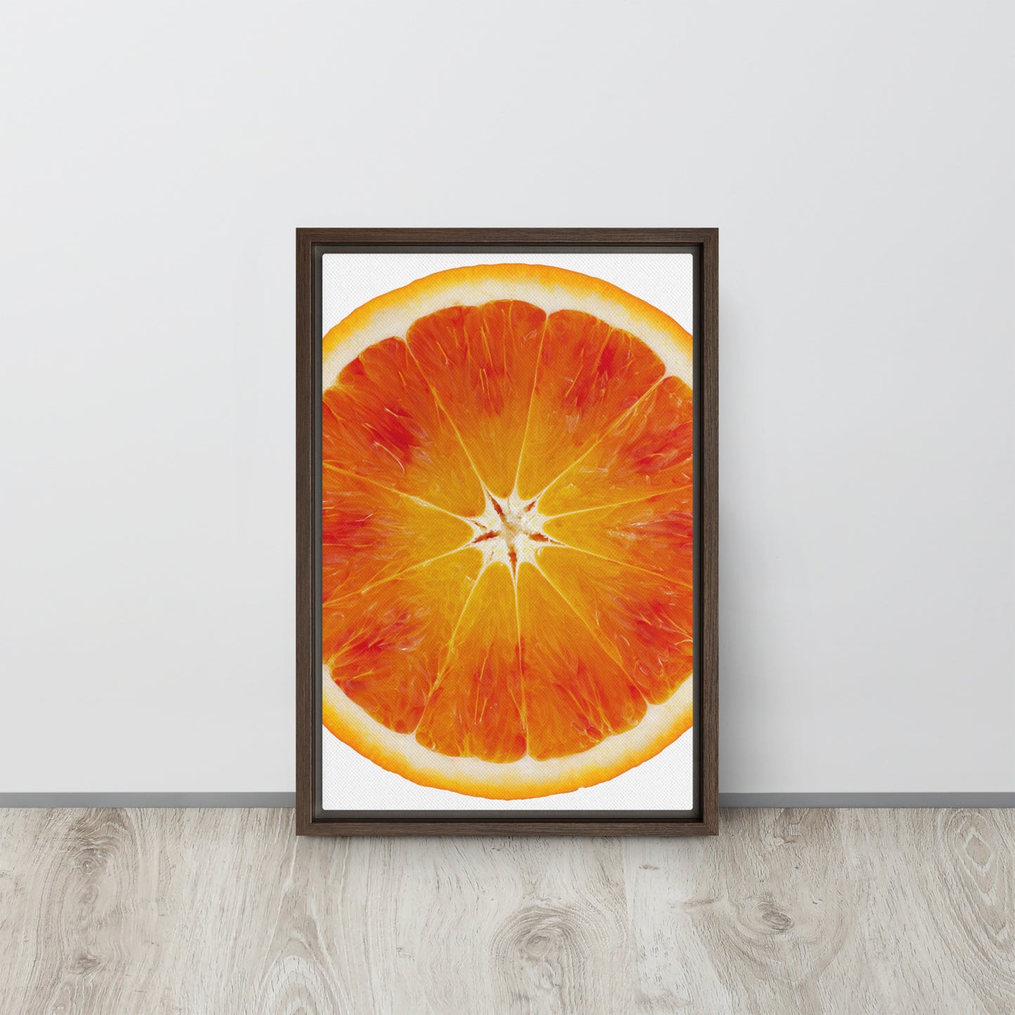 ORANGE. Framed canvas