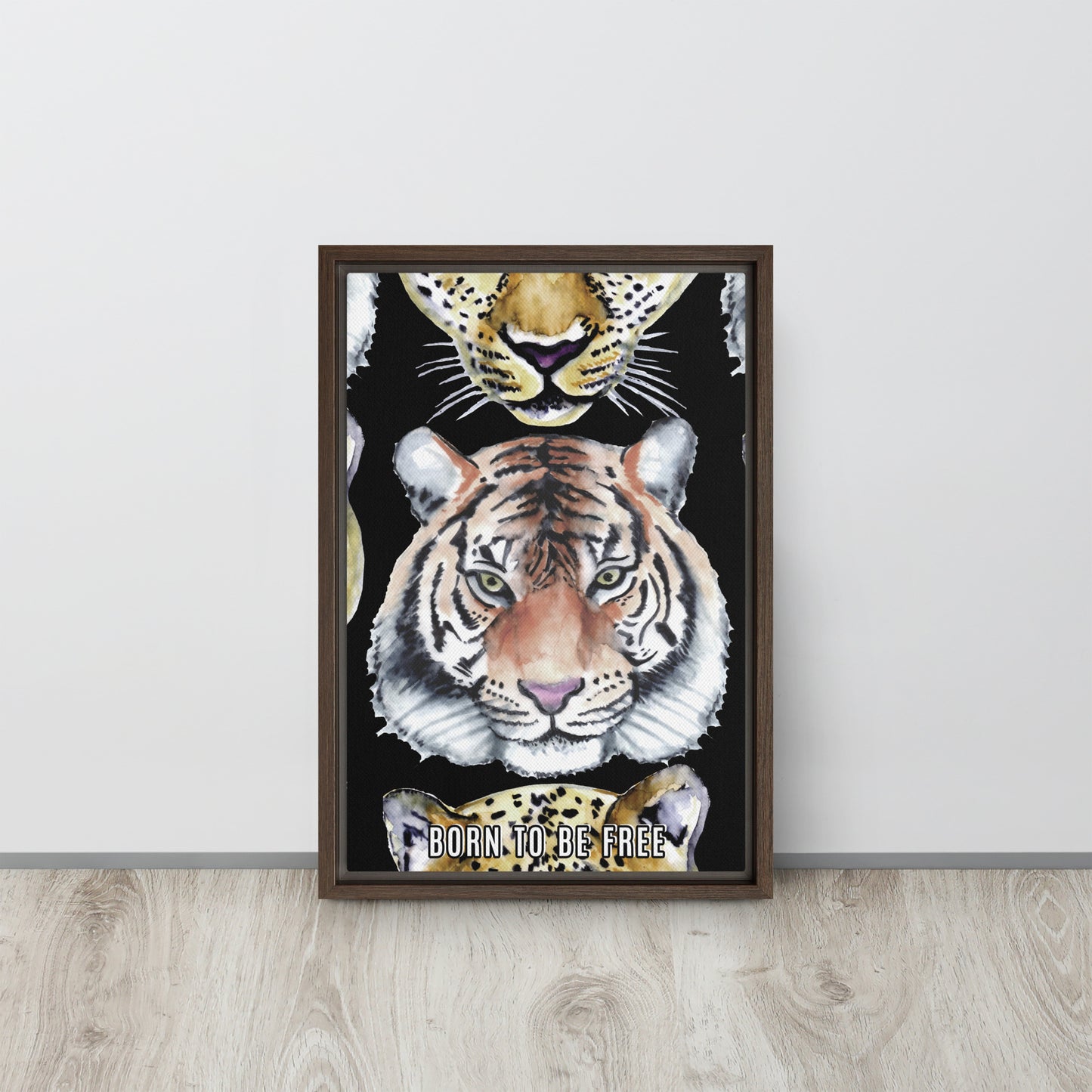 Born to be free. Framed canvas