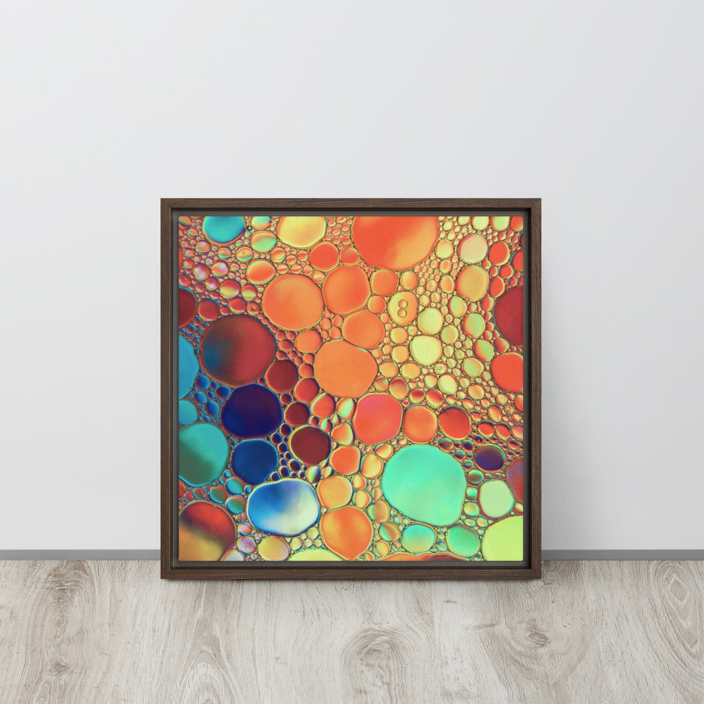 Bubbles 8. Framed canvas