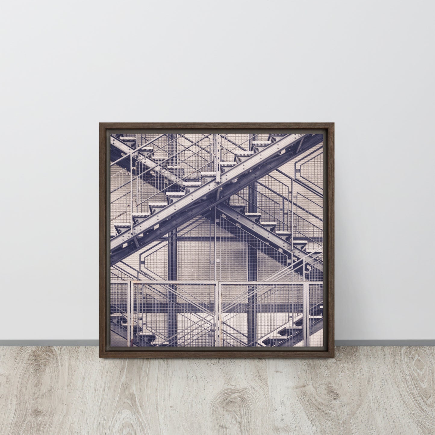 Stairs. Framed canvas