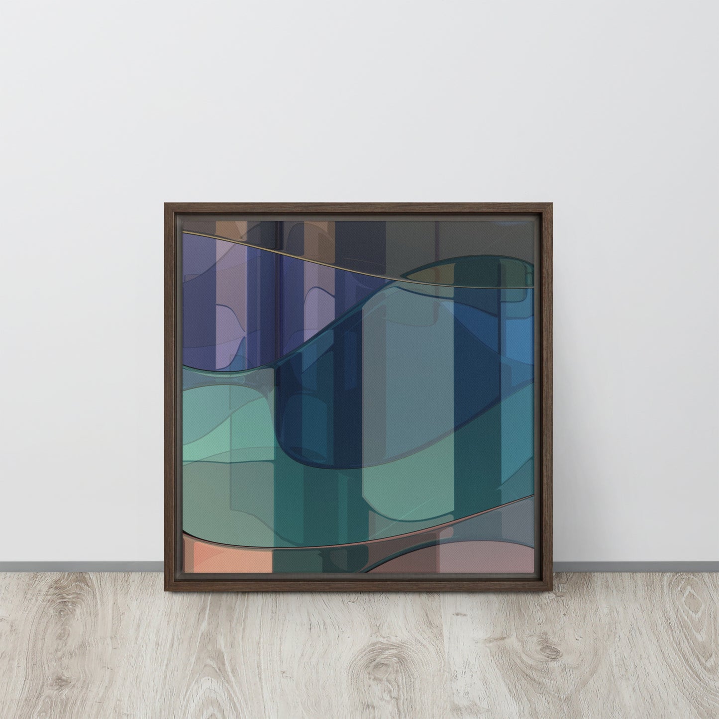 ABSTRACT. Framed canvas