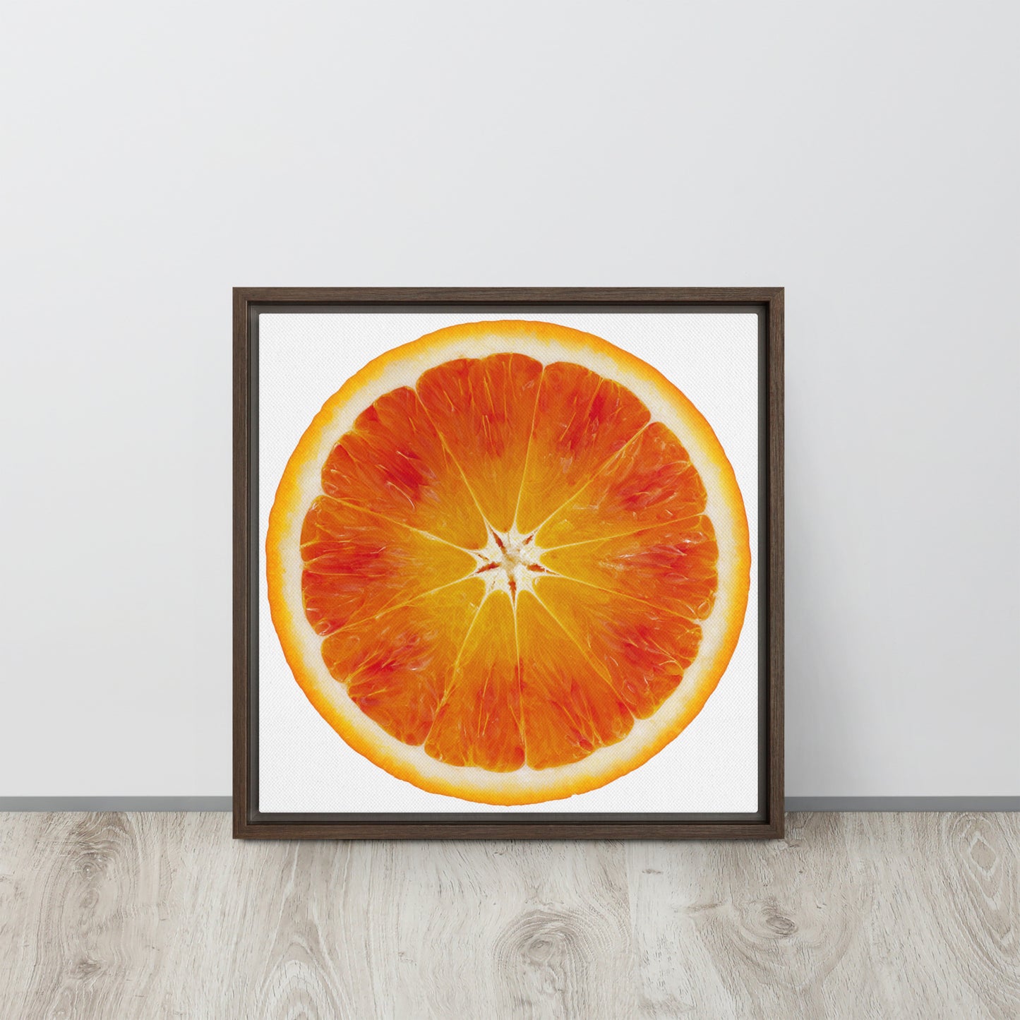 ORANGE. Framed canvas