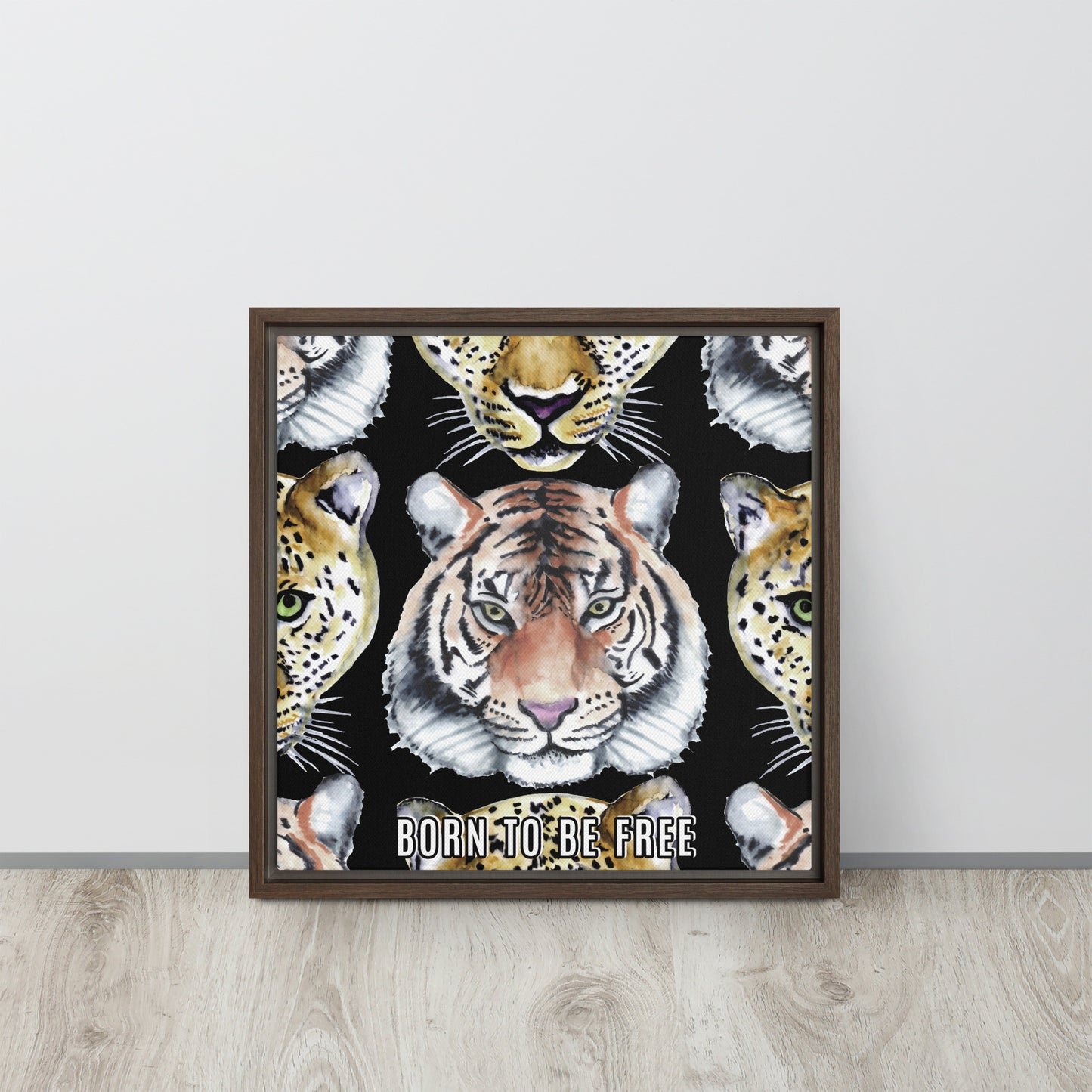 Born to be free. Framed canvas