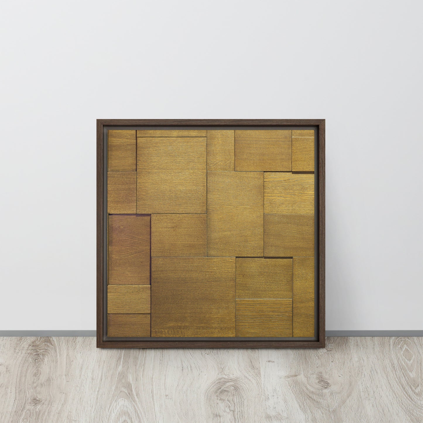 Modern Wood. Framed canvas