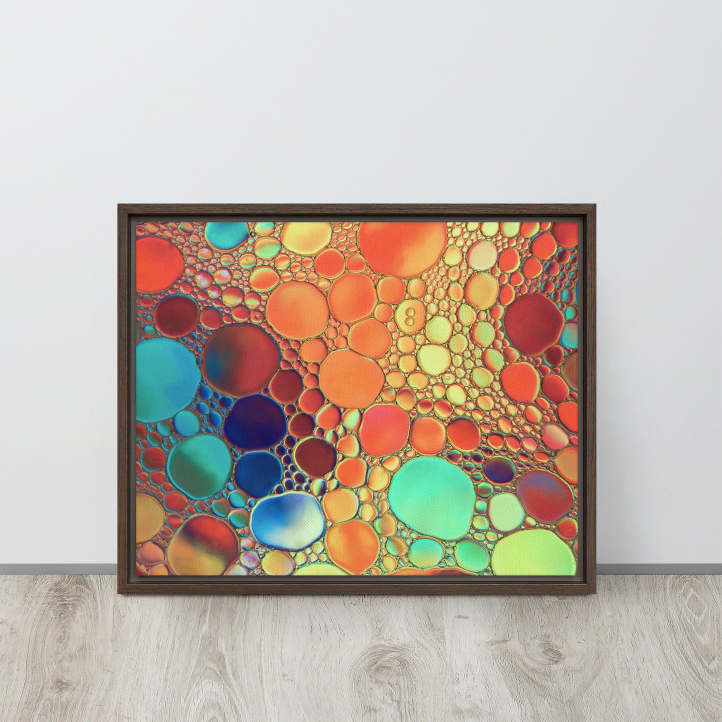 Bubbles 8. Framed canvas