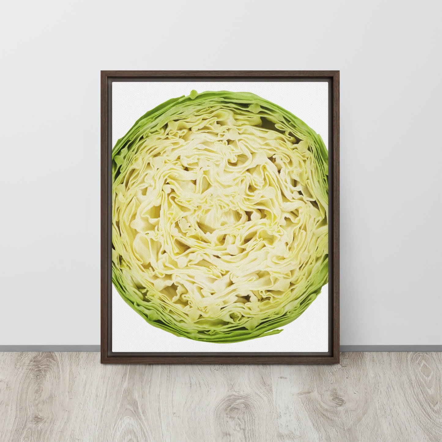 CABBAGE. Framed canvas