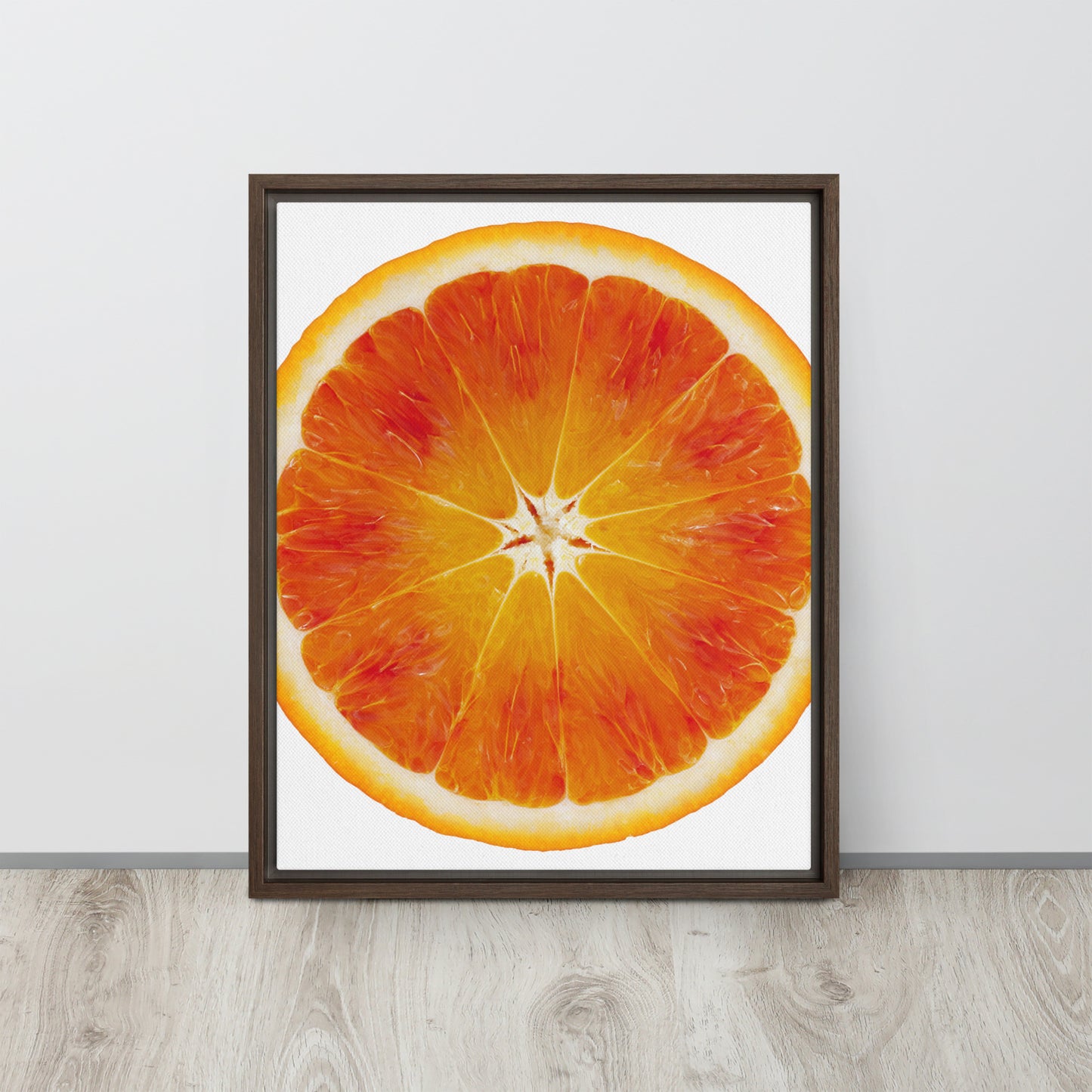 ORANGE. Framed canvas