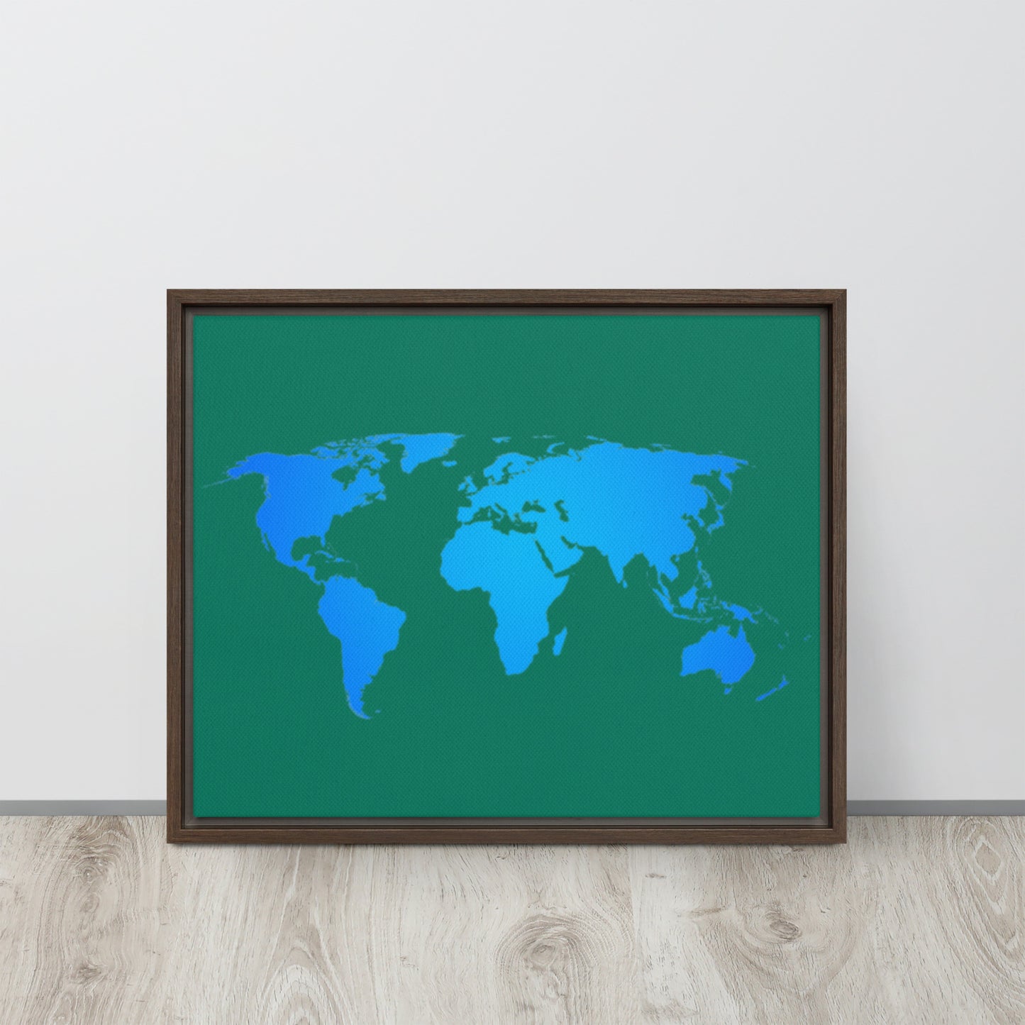 World Map, Framed canvas