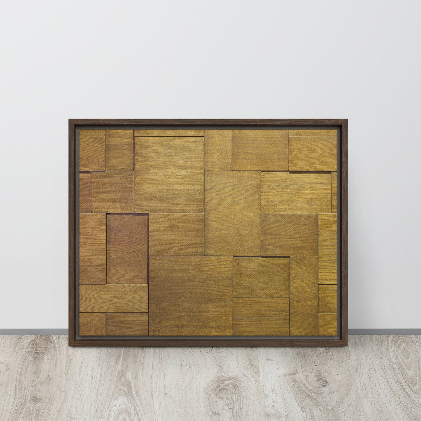 Modern Wood. Framed canvas