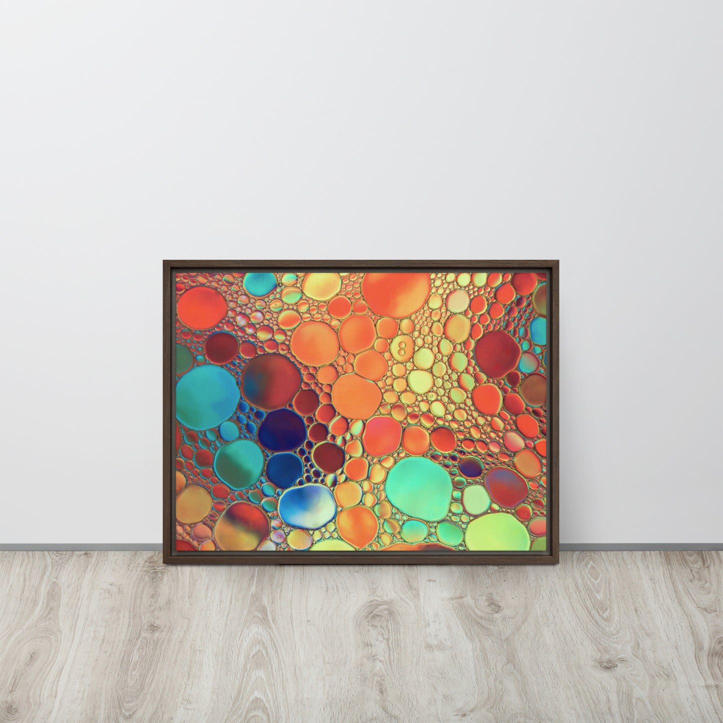 Bubbles 8. Framed canvas