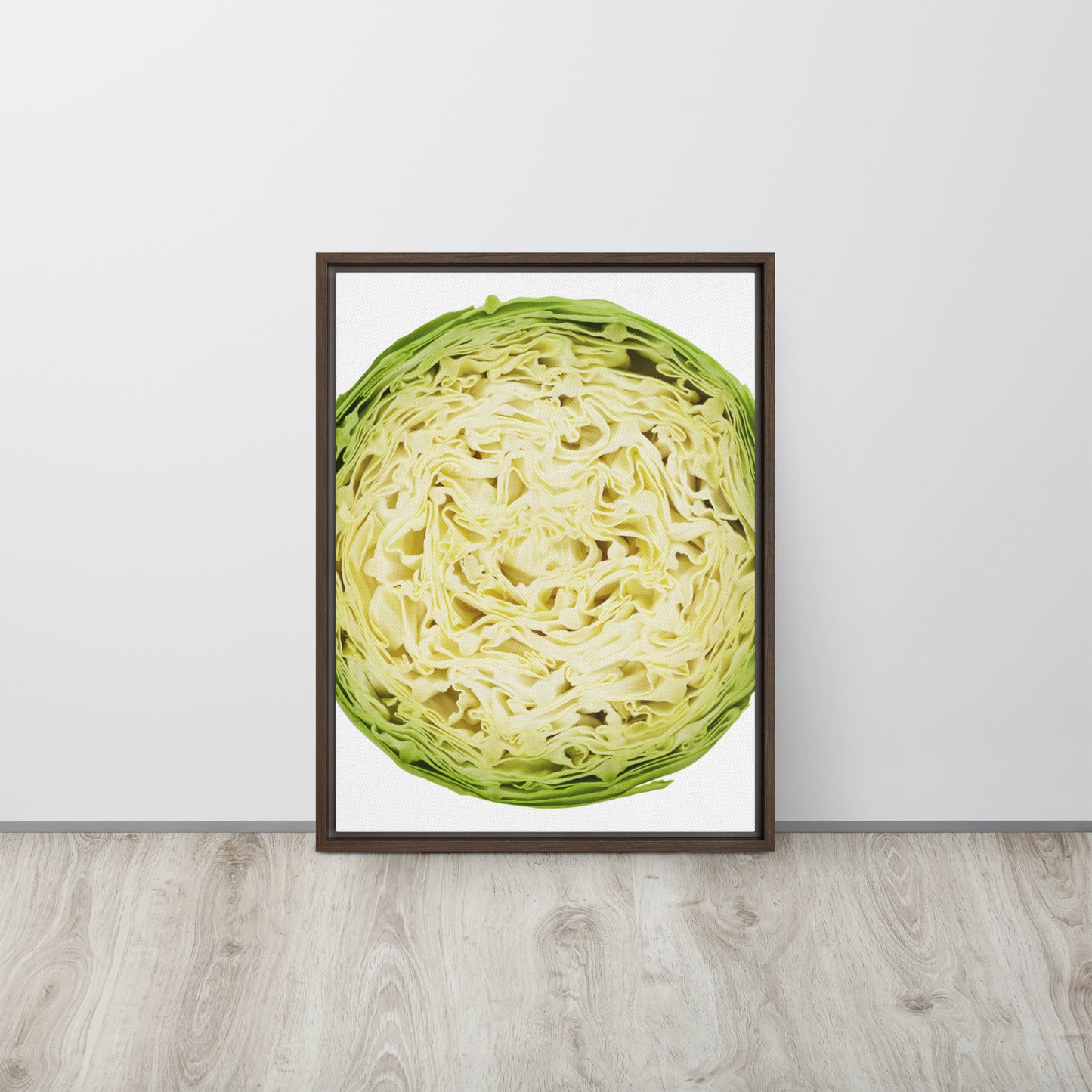 CABBAGE. Framed canvas