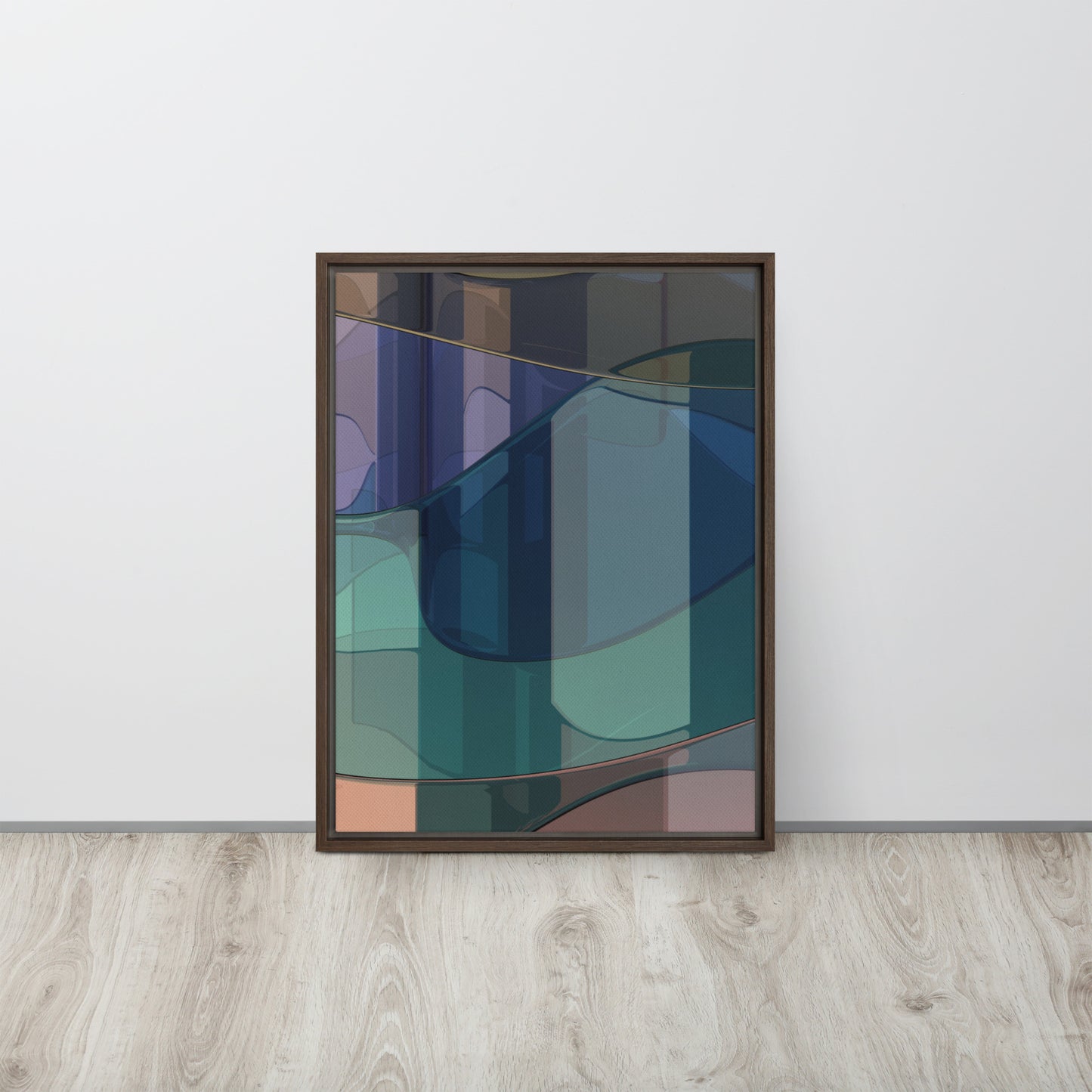 ABSTRACT. Framed canvas