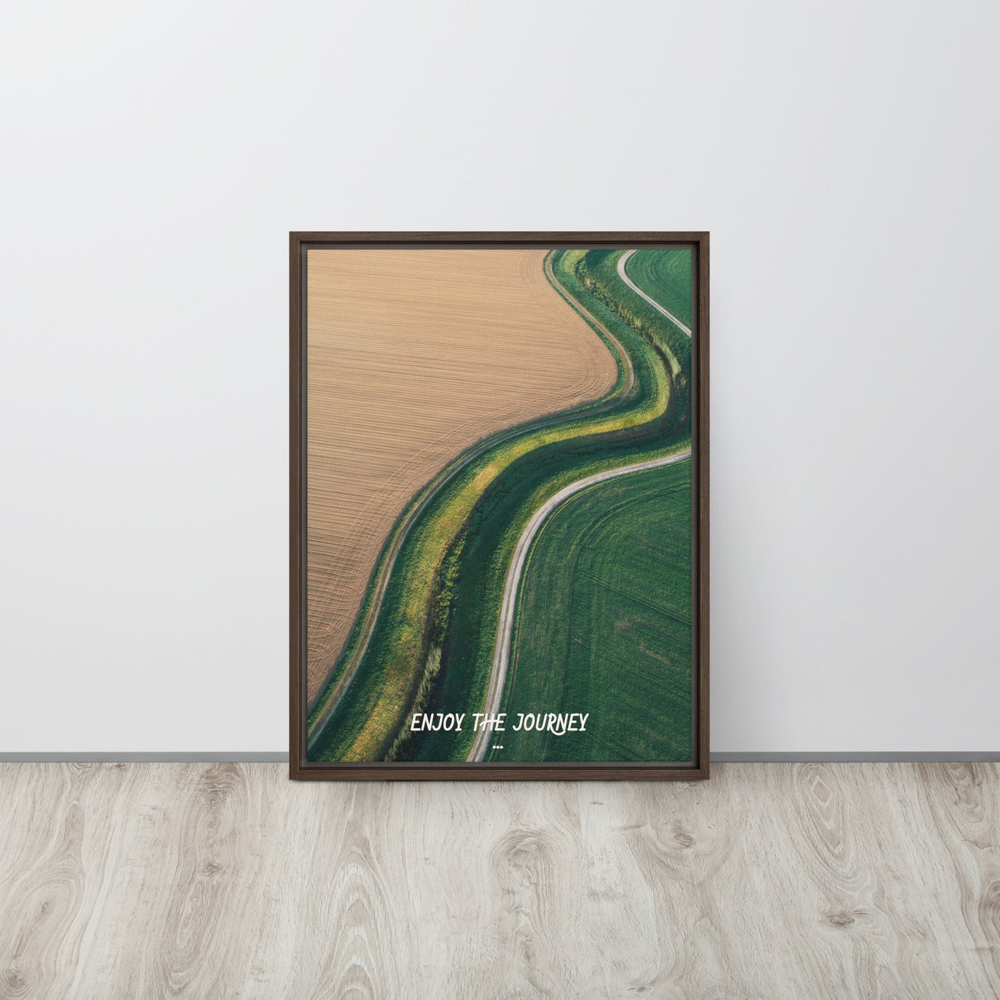 ENJOY THE JOURNEY. Framed canvas