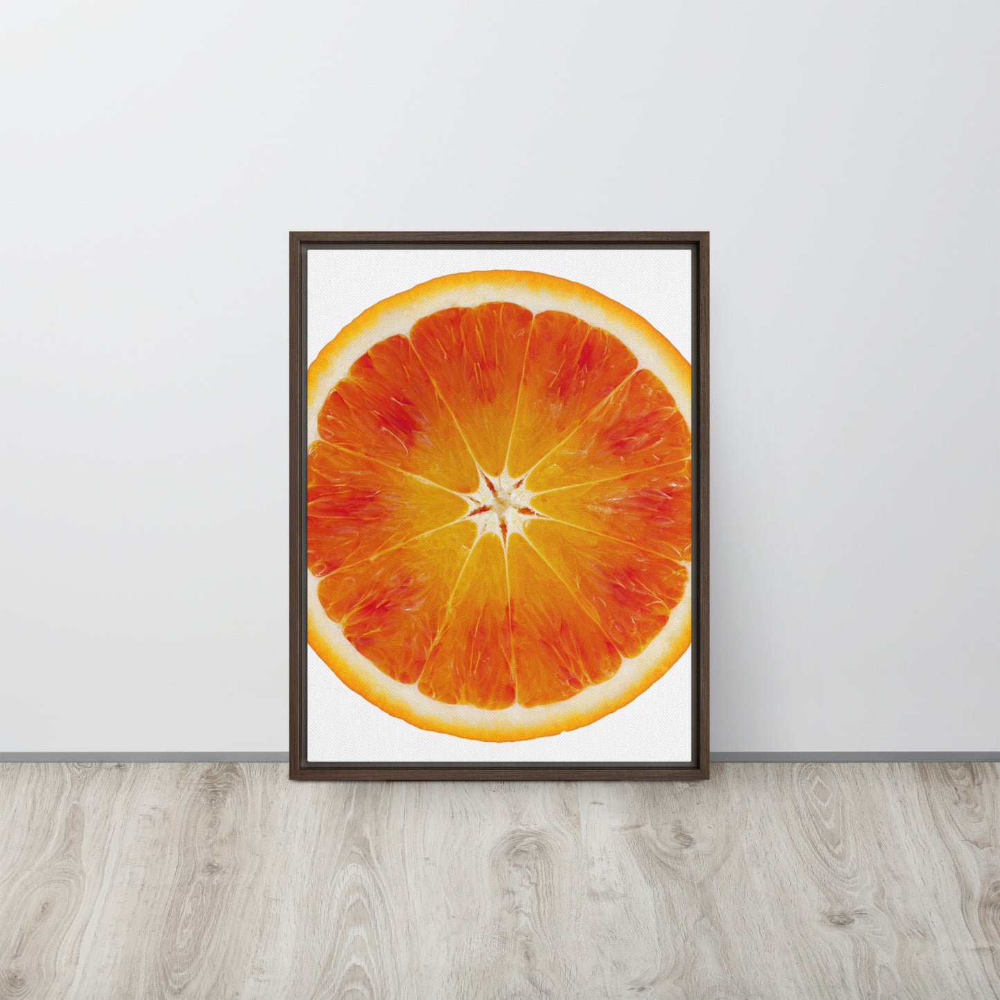 ORANGE. Framed canvas