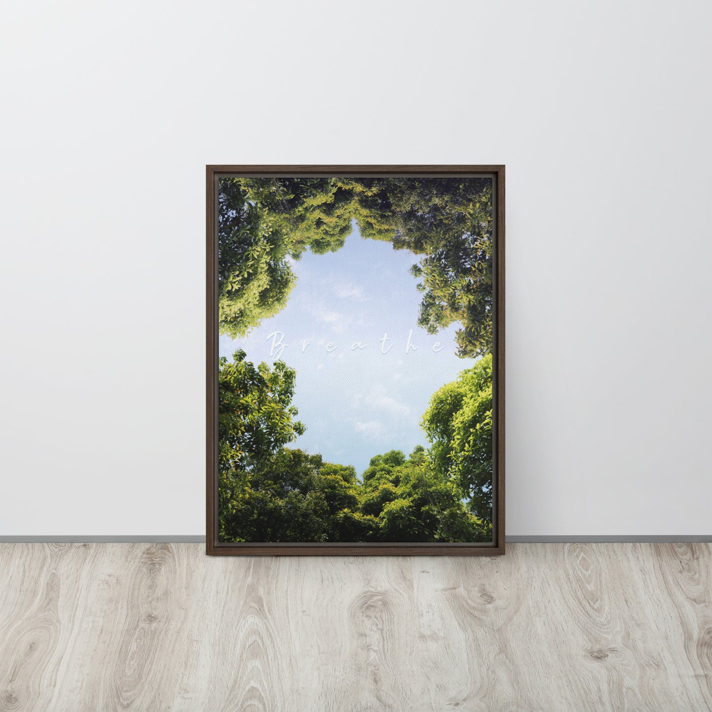 BREATHE. Framed canvas