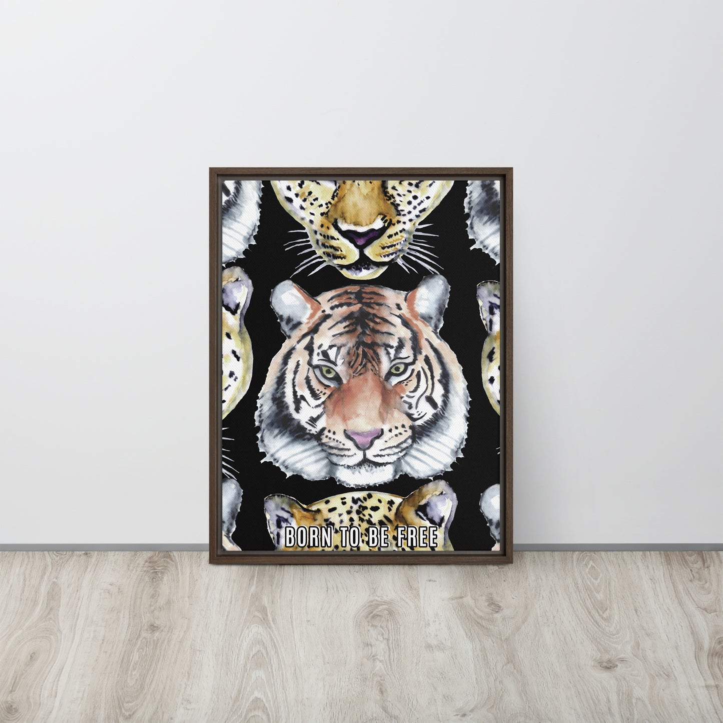 Born to be free. Framed canvas