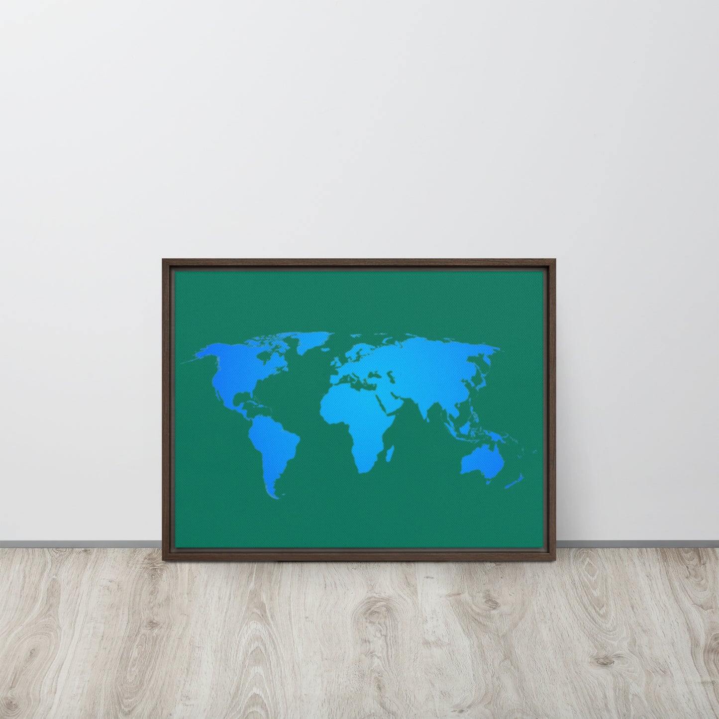 World Map, Framed canvas