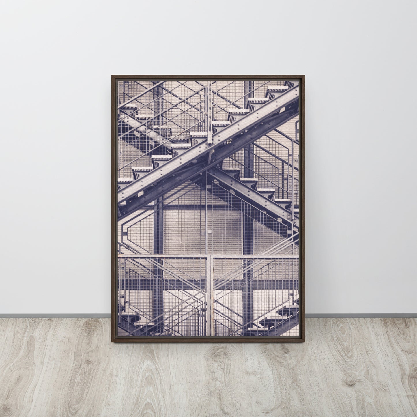 Stairs. Framed canvas