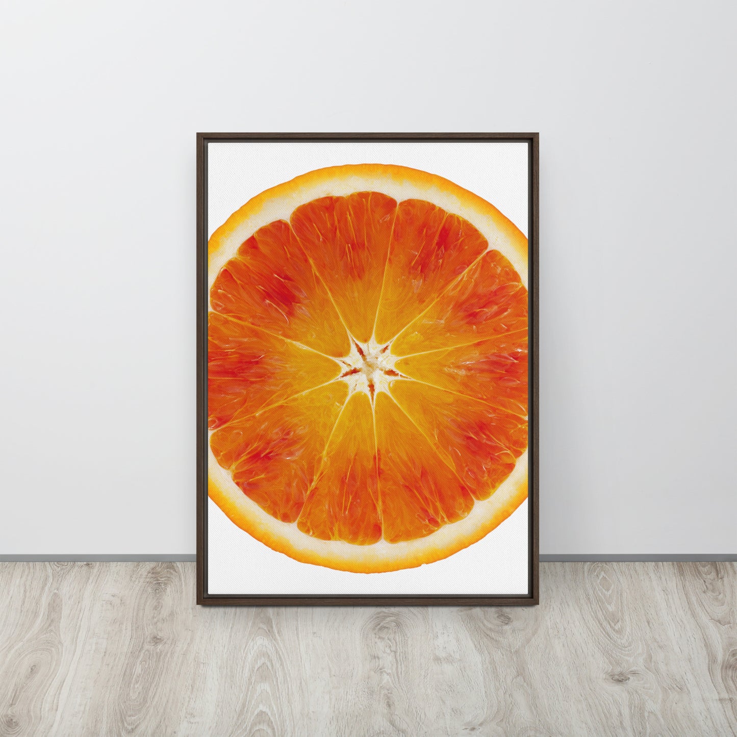 ORANGE. Framed canvas