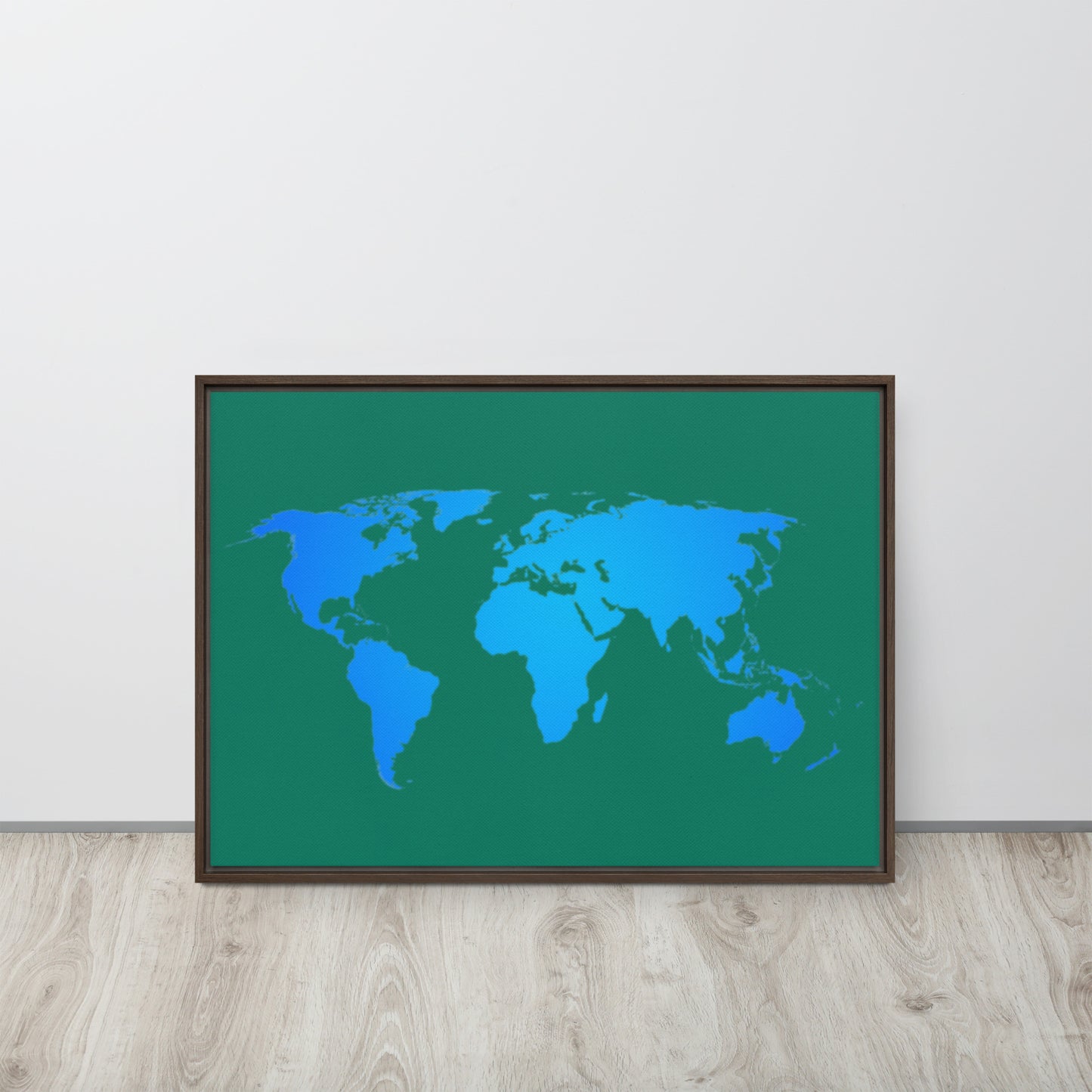 World Map, Framed canvas