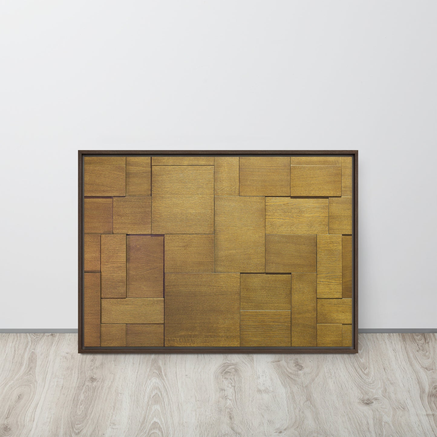 Modern Wood. Framed canvas