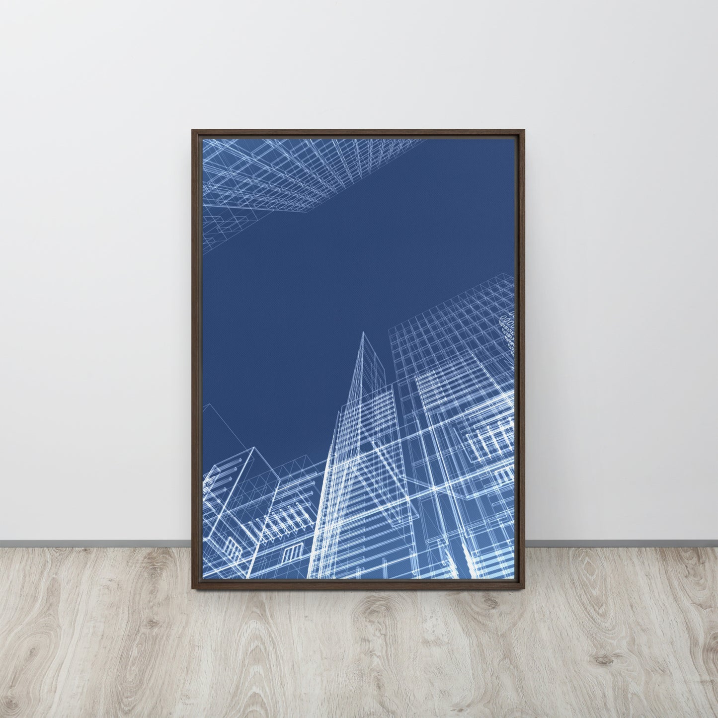 Architected. Framed canvas