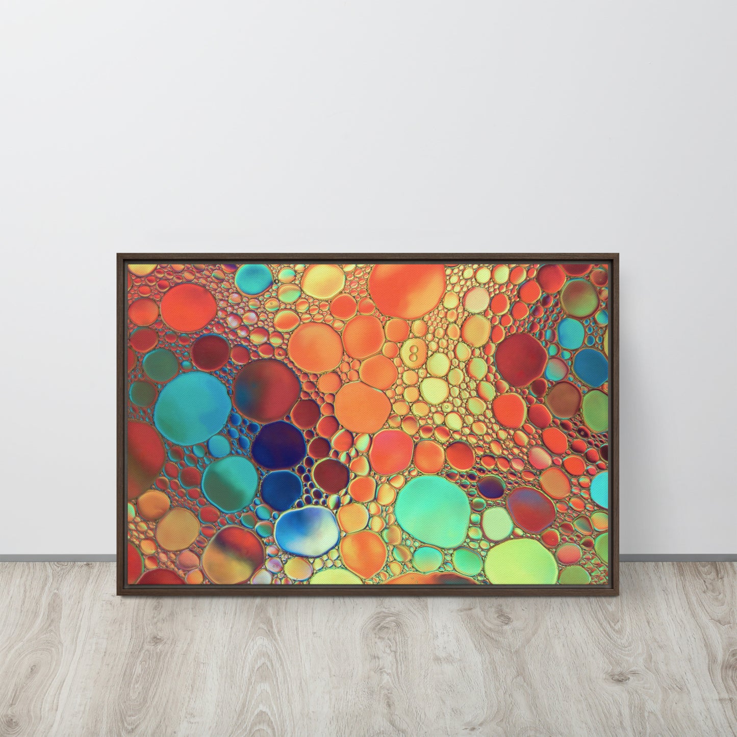 Bubbles 8. Framed canvas