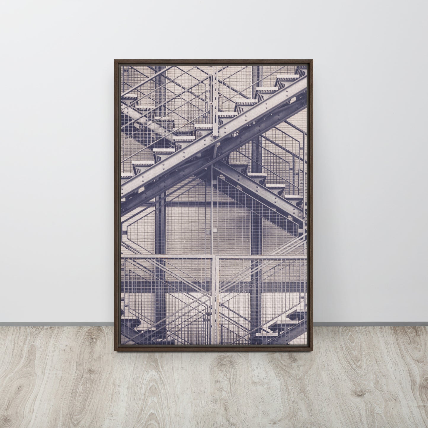 Stairs. Framed canvas