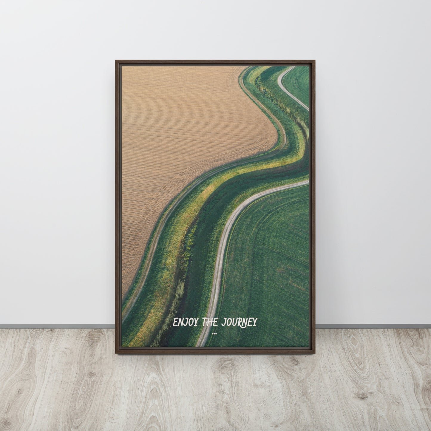 ENJOY THE JOURNEY. Framed canvas