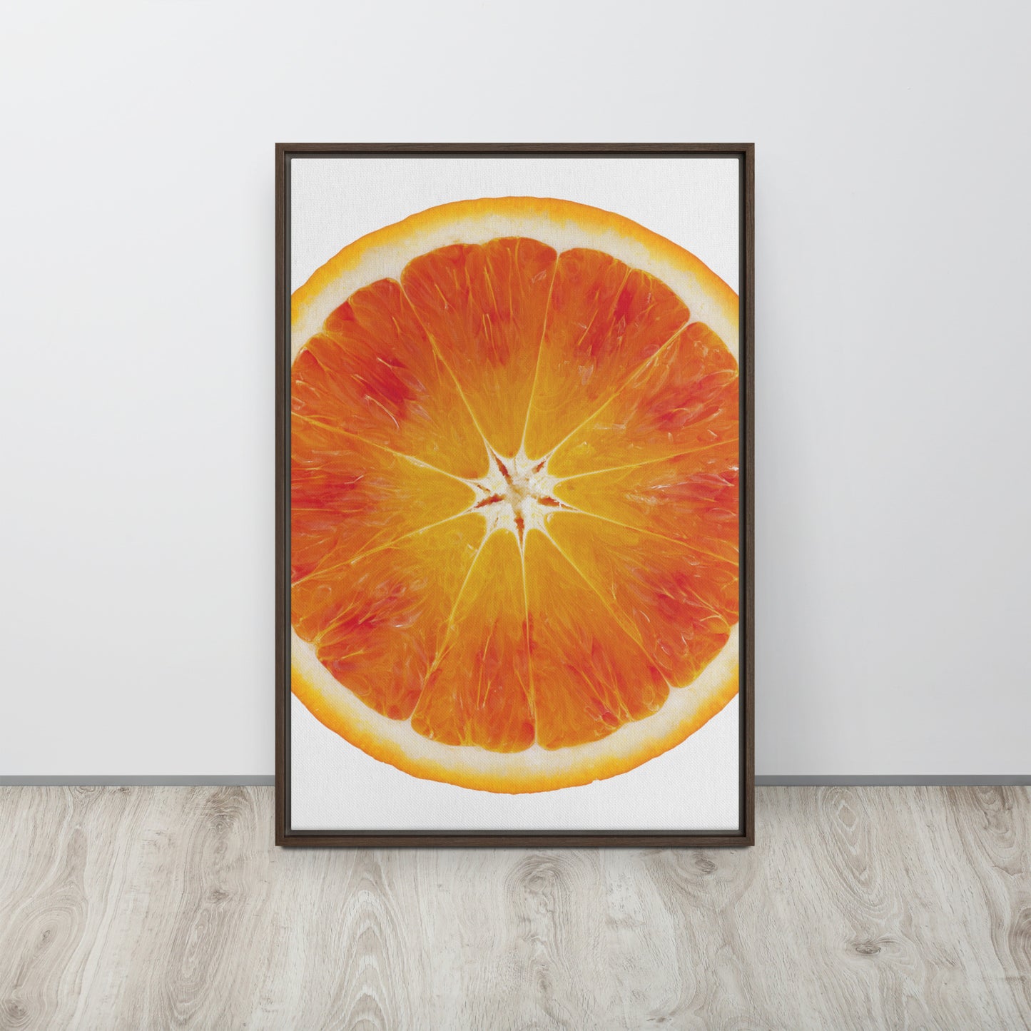 ORANGE. Framed canvas