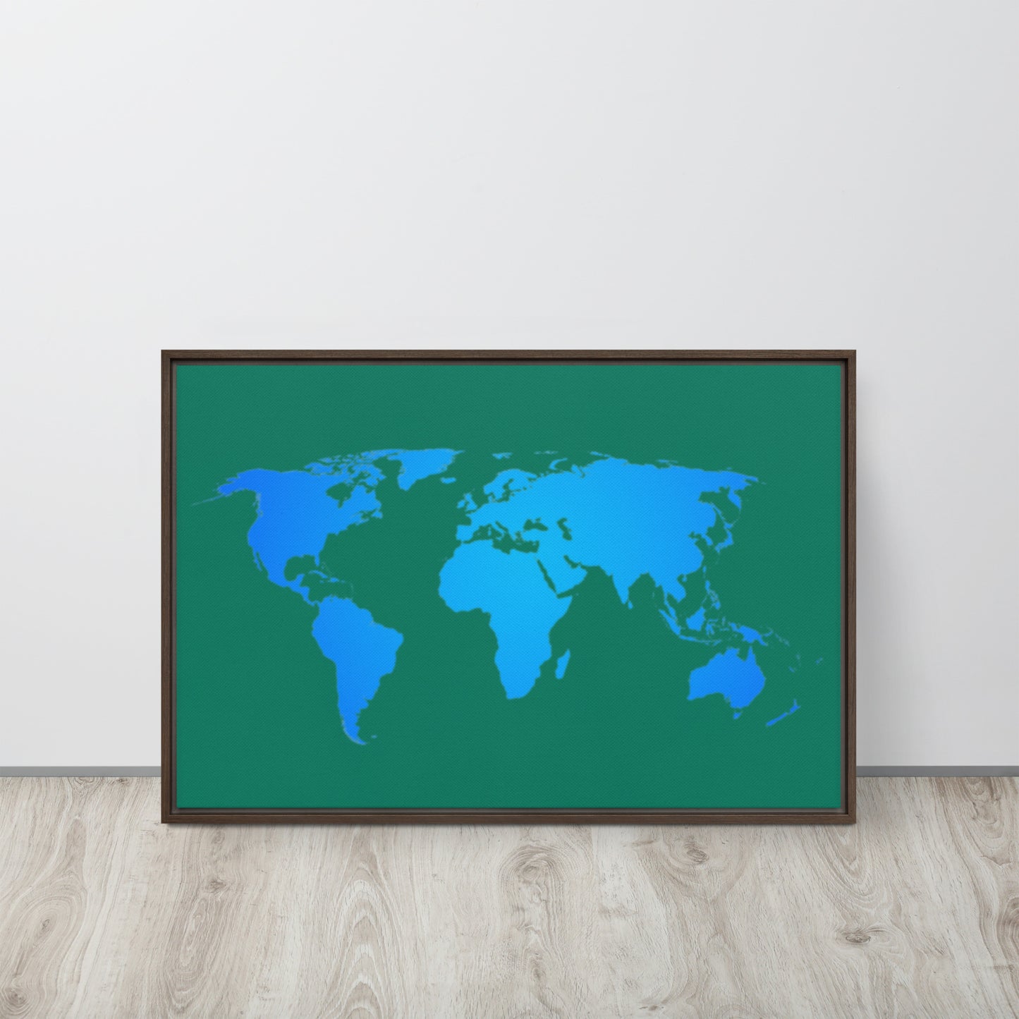 World Map, Framed canvas