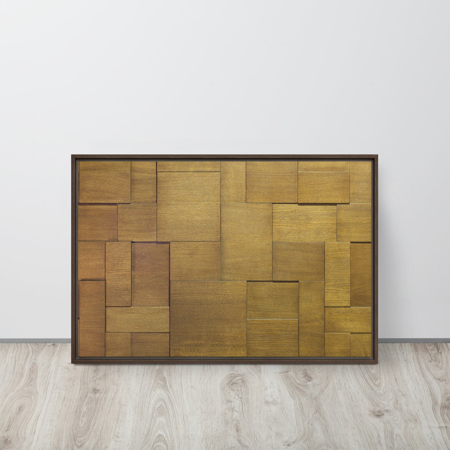 Modern Wood. Framed canvas