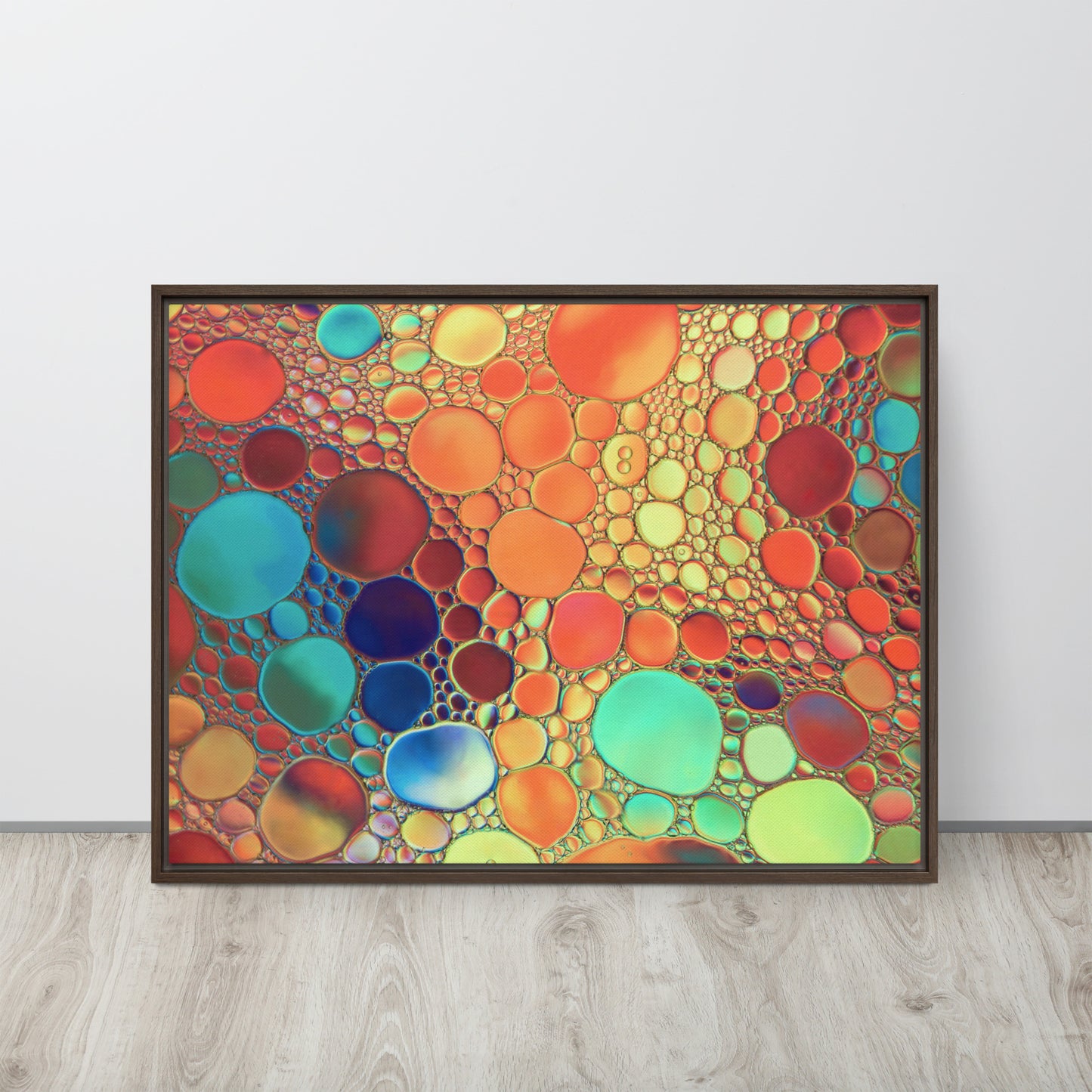 Bubbles 8. Framed canvas