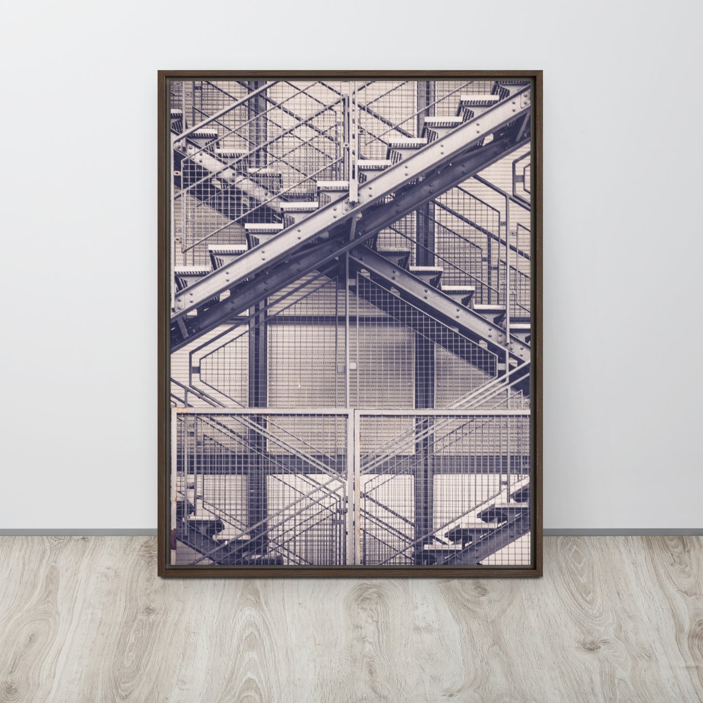 Stairs. Framed canvas