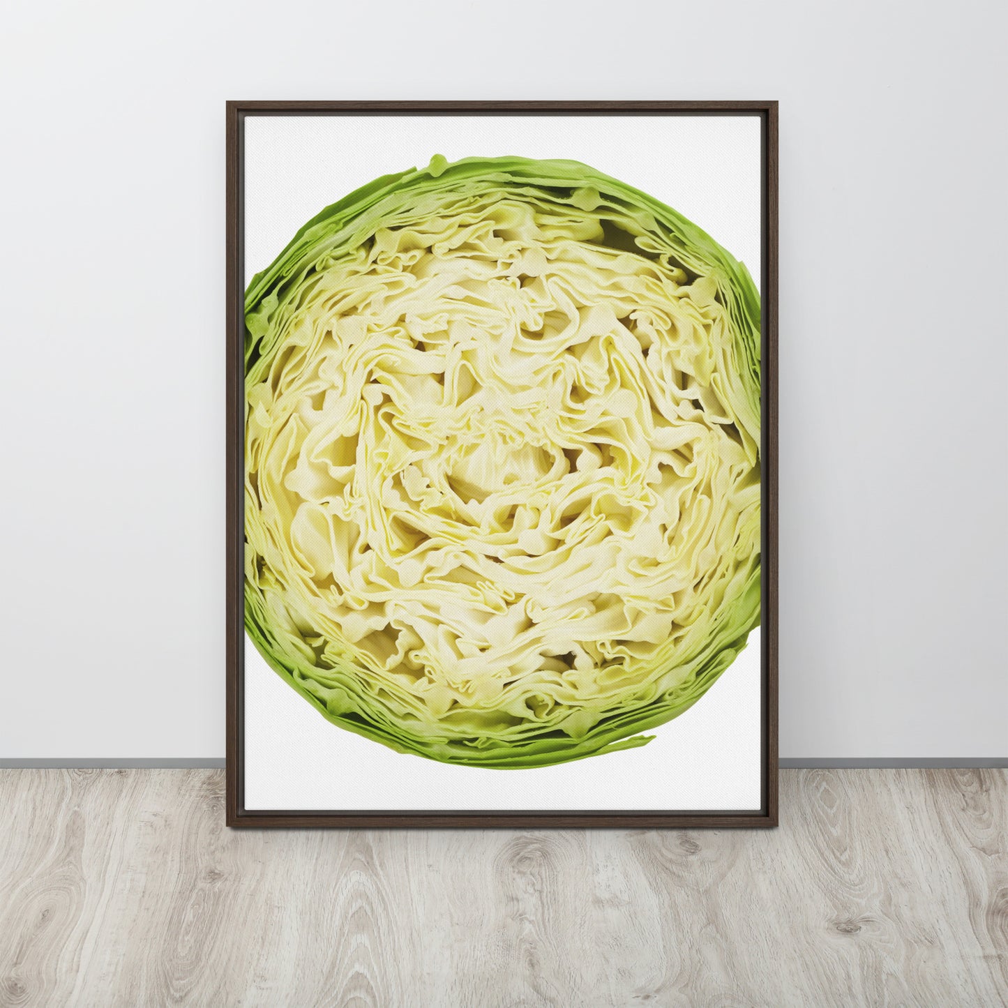 CABBAGE. Framed canvas