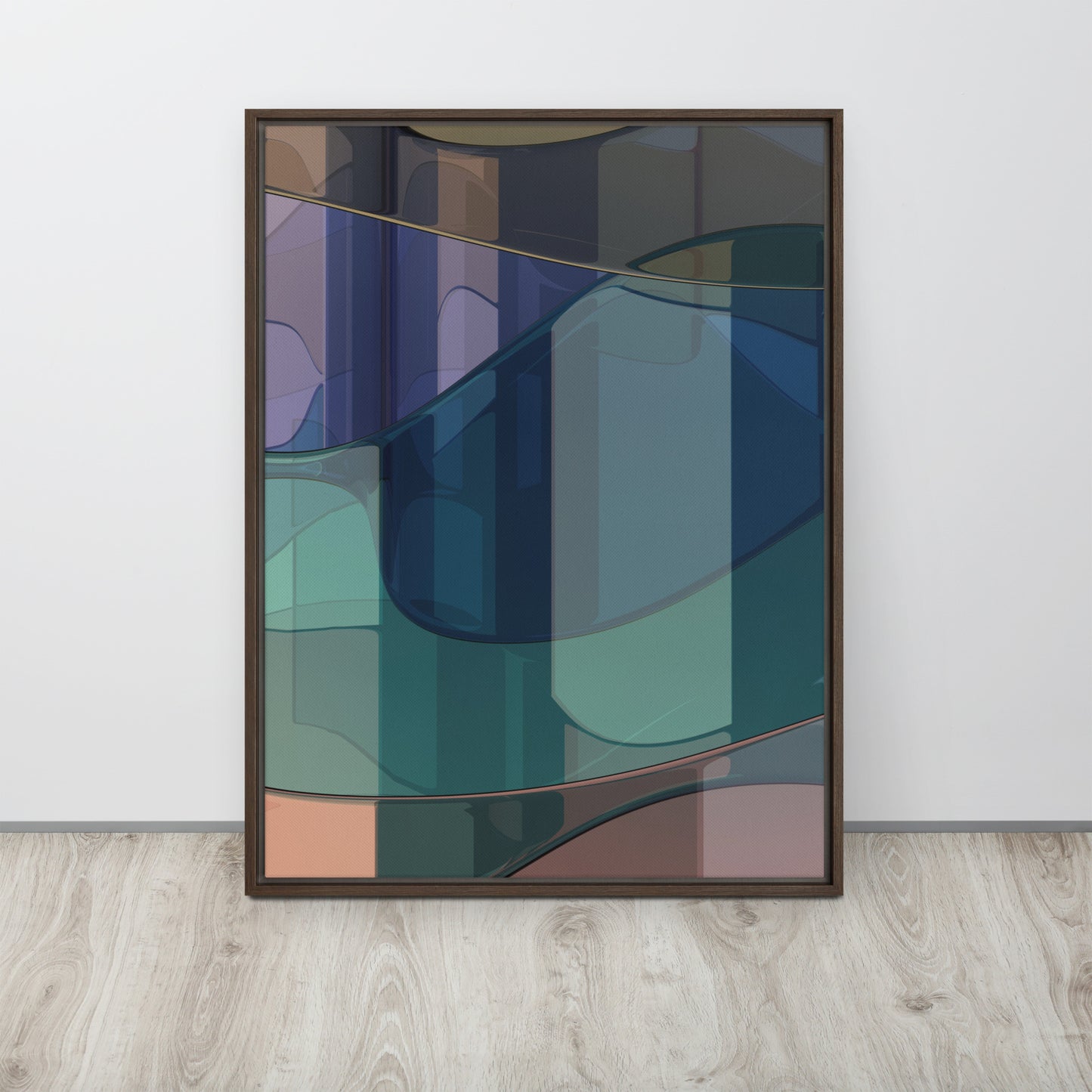 ABSTRACT. Framed canvas