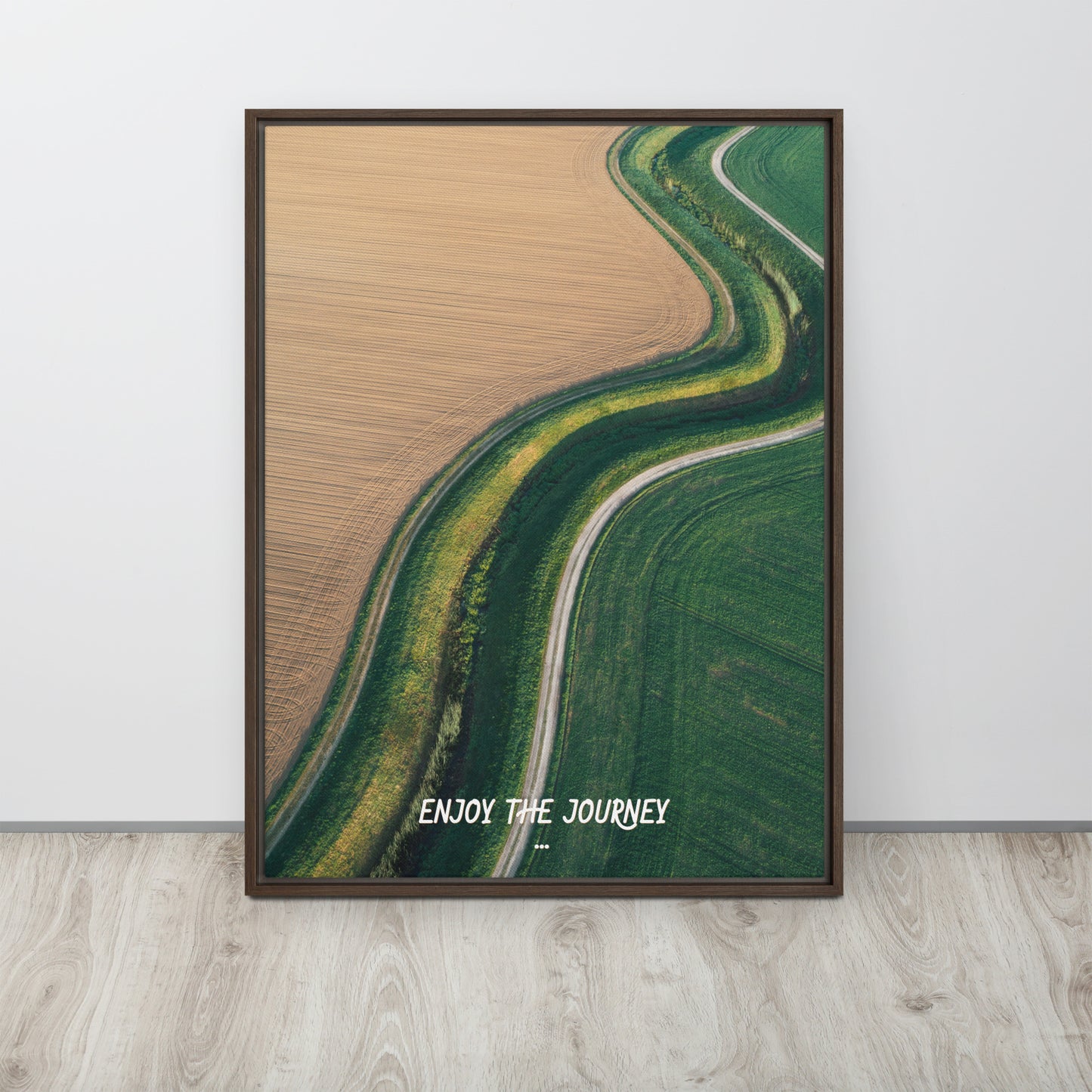 ENJOY THE JOURNEY. Framed canvas