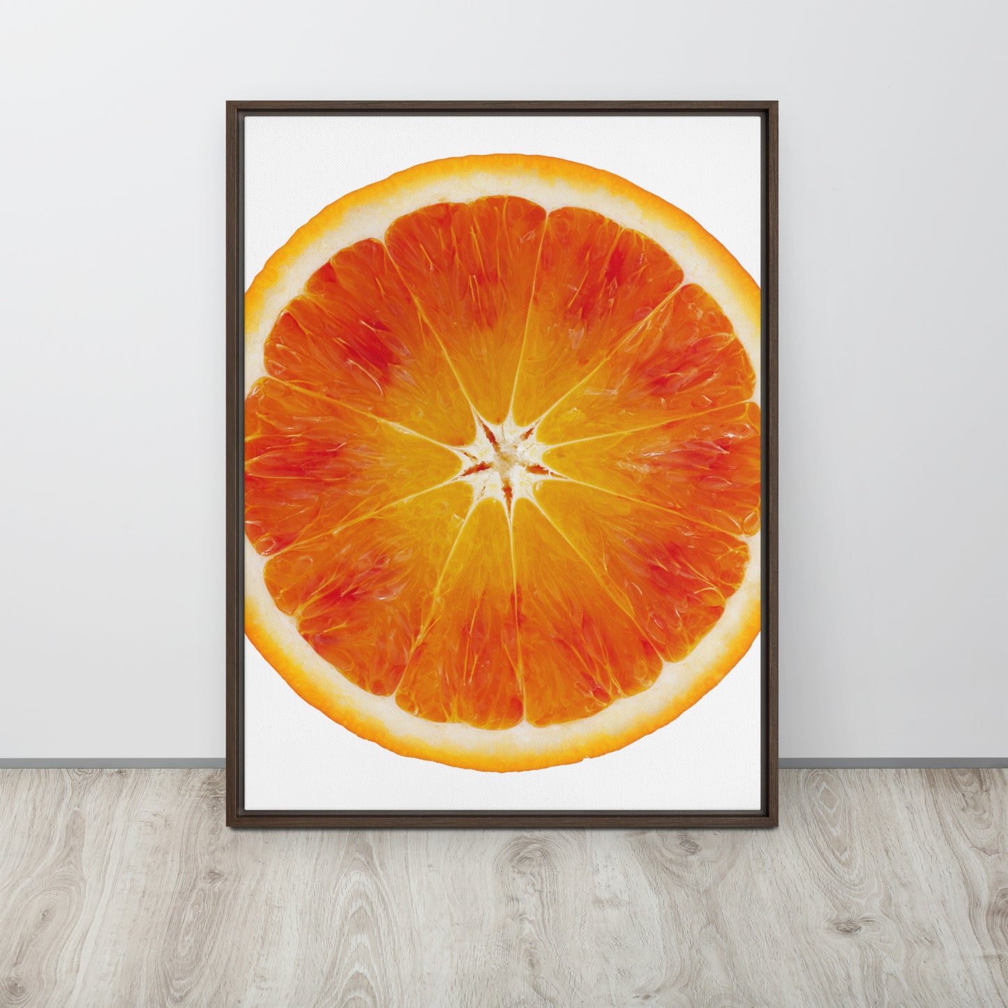 ORANGE. Framed canvas