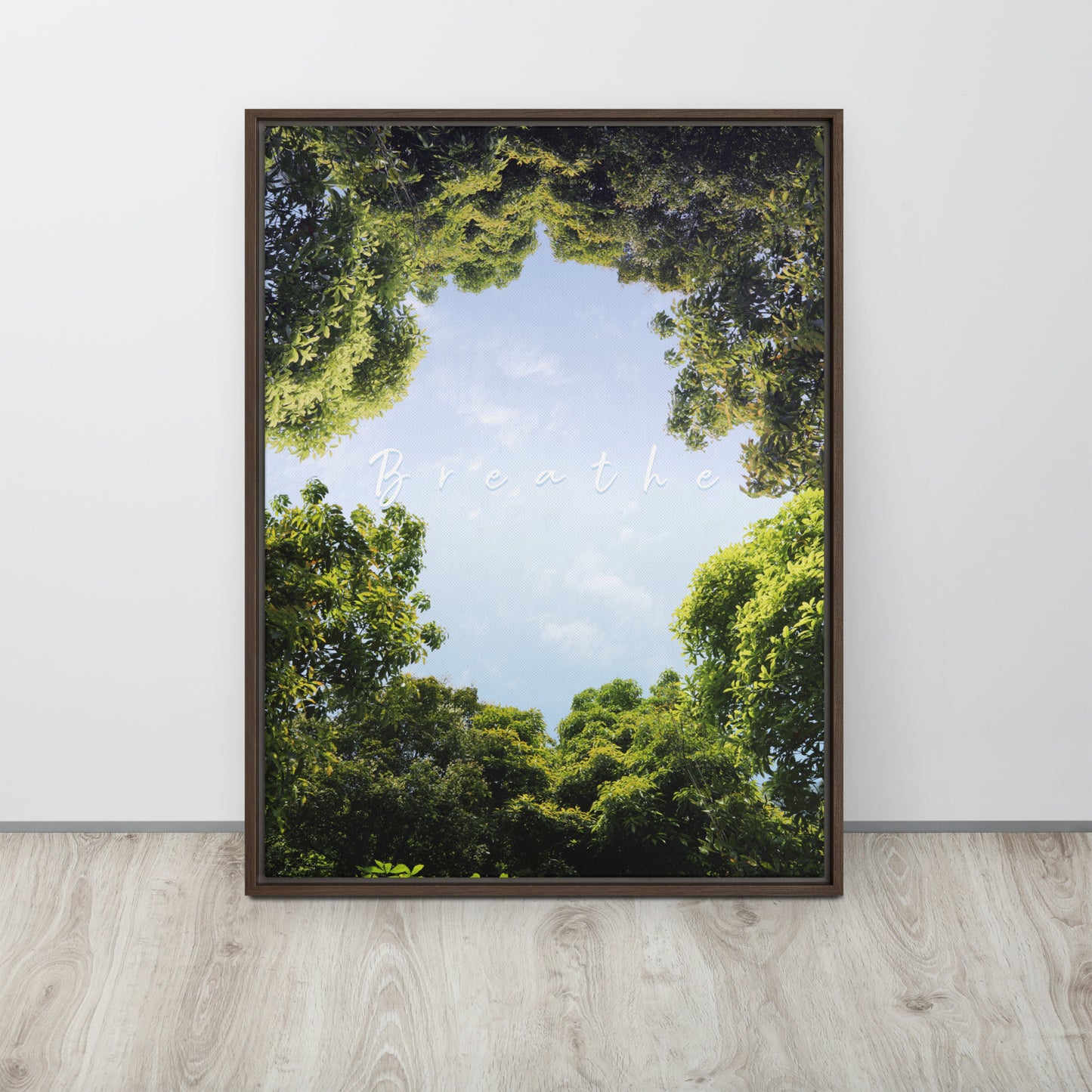 BREATHE. Framed canvas