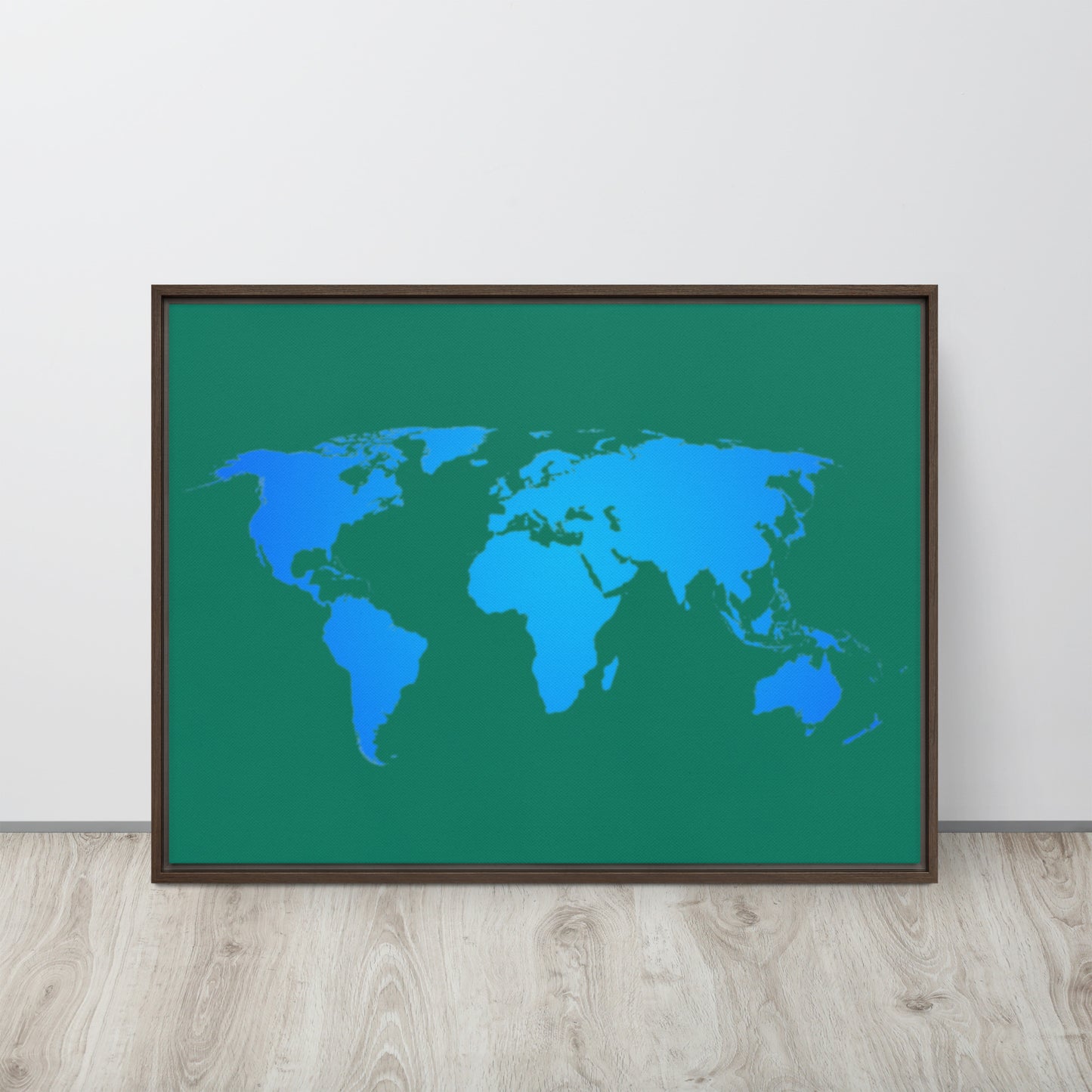 World Map, Framed canvas