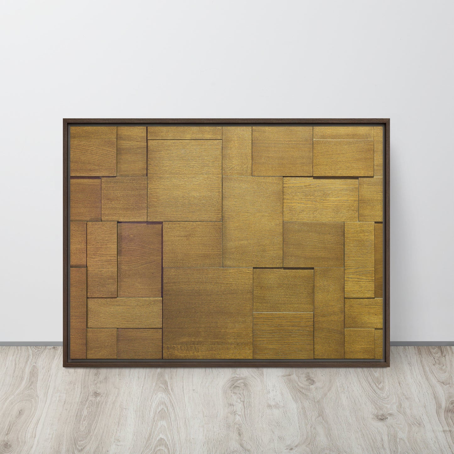 Modern Wood. Framed canvas