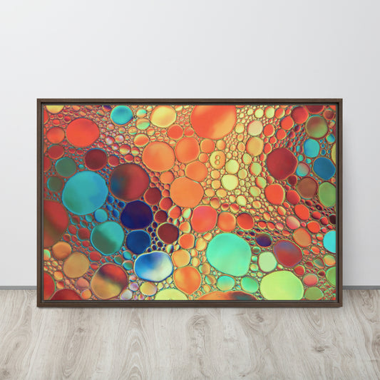 Bubbles 8. Framed canvas