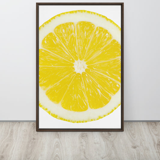 LEMON. Framed canvas