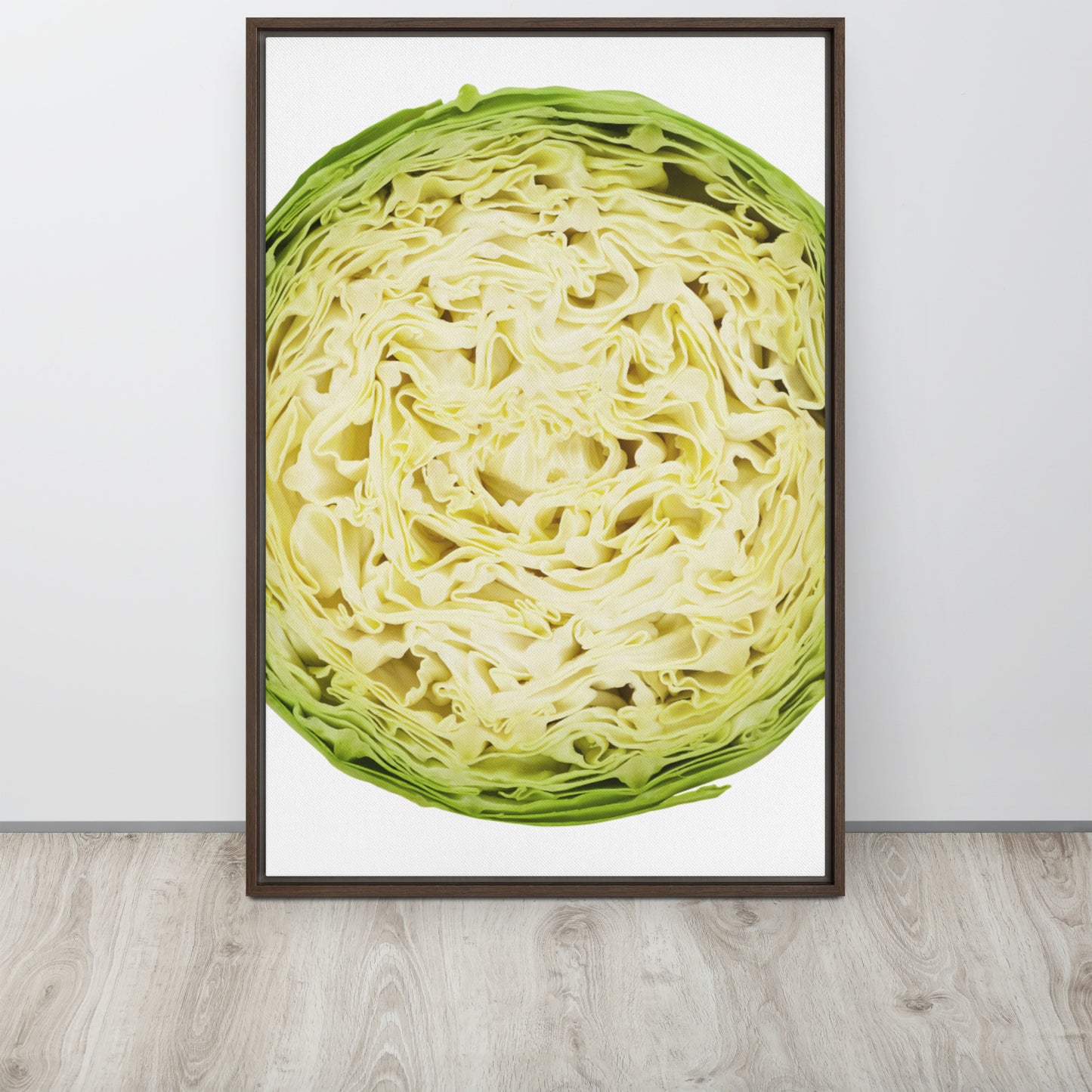 CABBAGE. Framed canvas