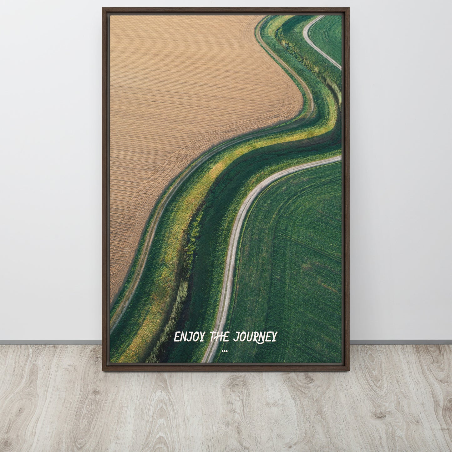 ENJOY THE JOURNEY. Framed canvas