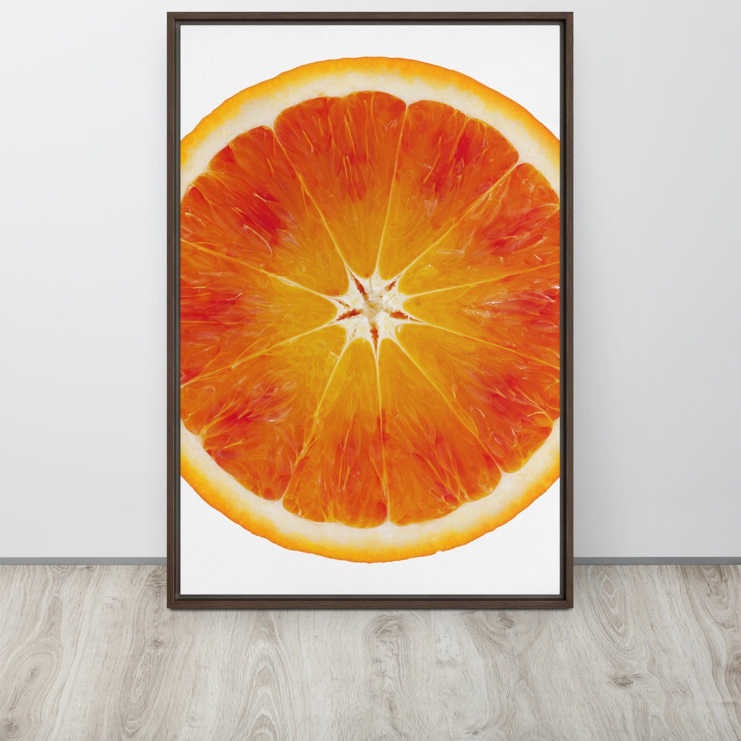 ORANGE. Framed canvas